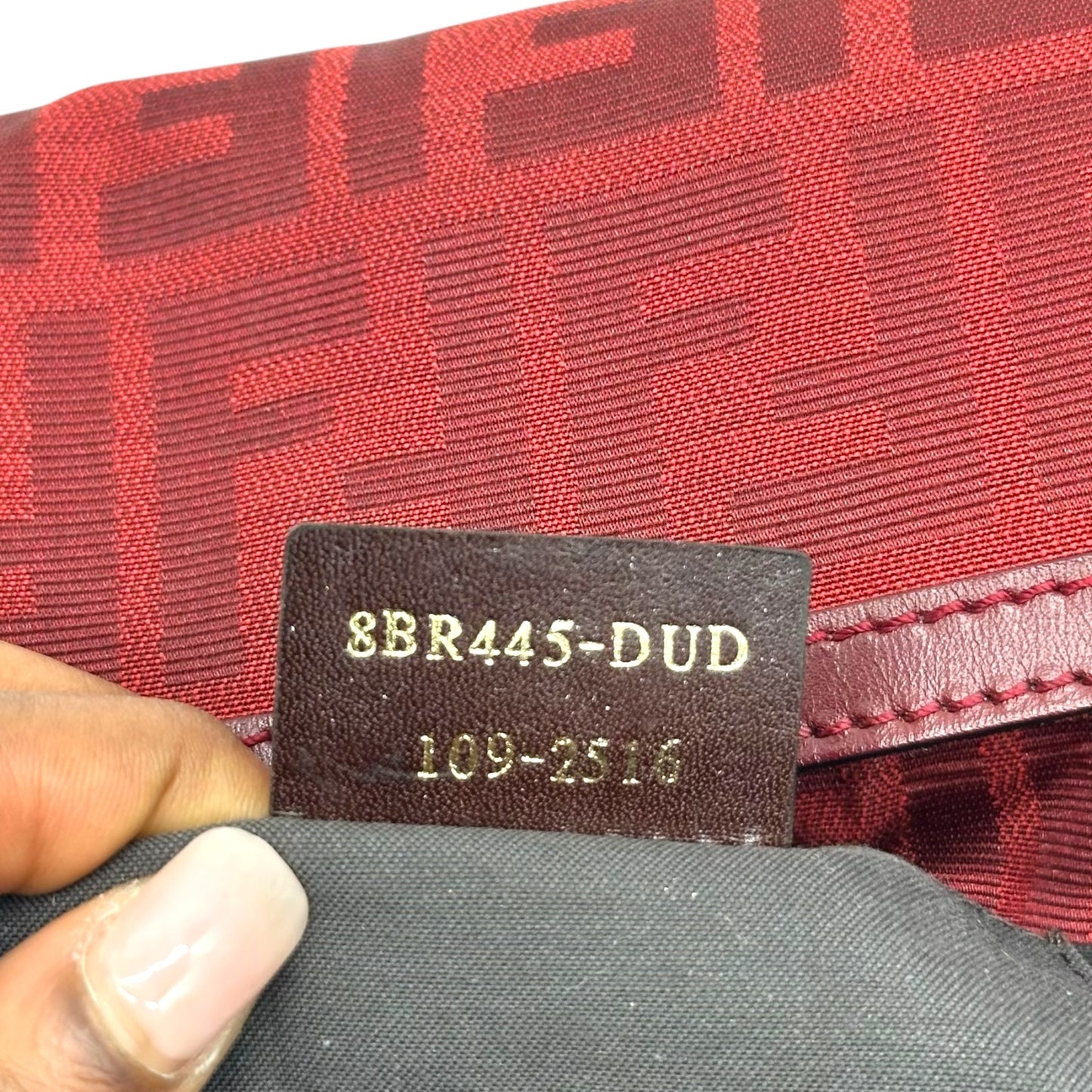 Fendi Red Zucca Monogram Small Chef Bag