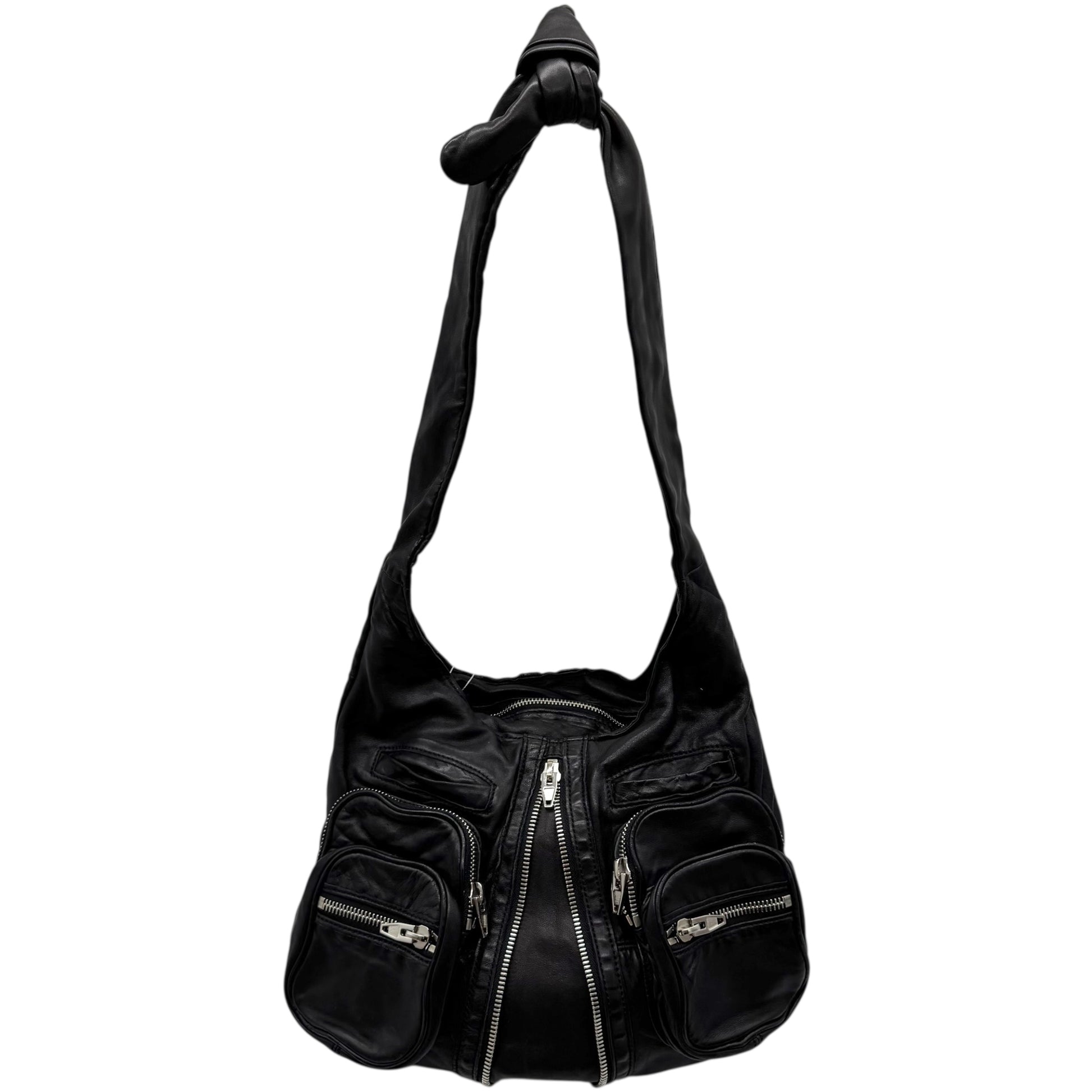 Alexander Wang Black Lambskin Donna Hobo Satchel Bag - Outfit Repeater