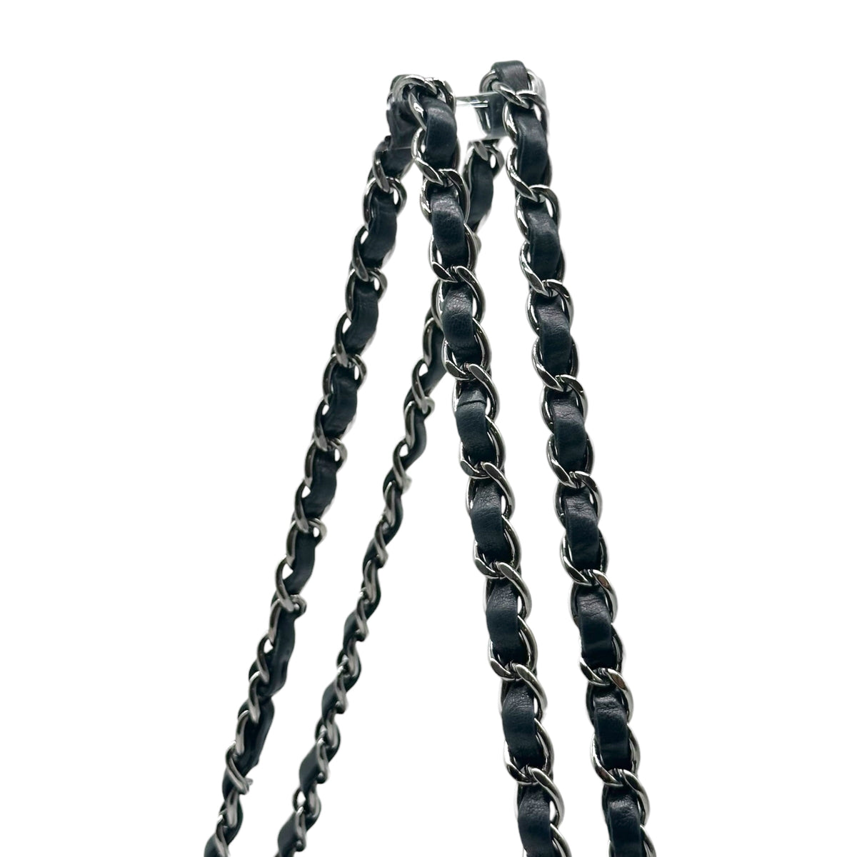 Chanel Medium Classic Flap Bag Dark Gray Metallic Tweed