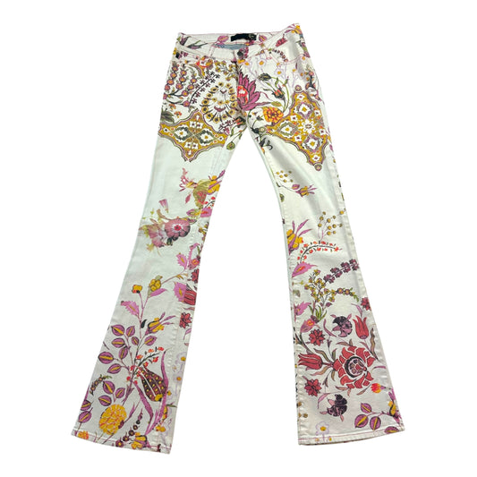 Just Cavalli Roberto Cavalli White Floral Print Jeans - Outfit Repeater