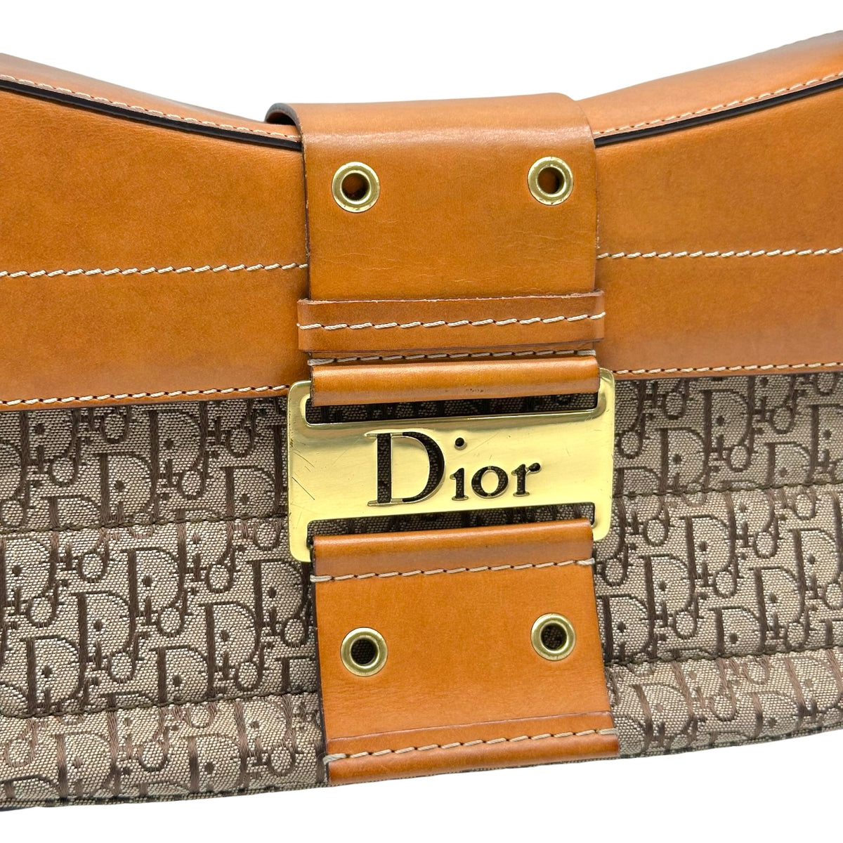 Christian Dior Tan Monogram Shoulder Bag