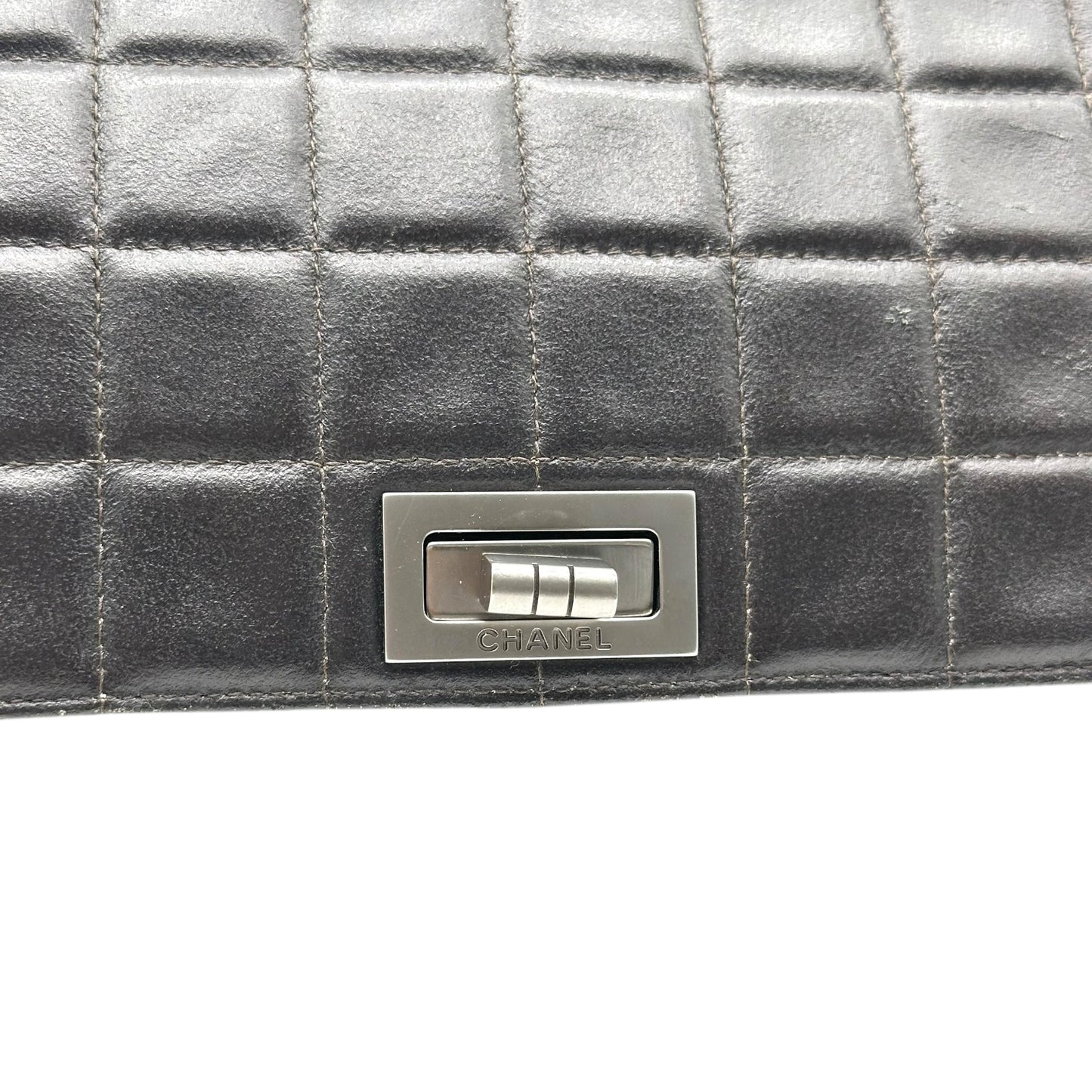 Chanel Denim & Leather Chocolate Bar Accordion Bag 2000-02