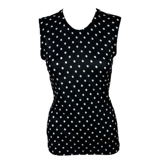 Dolce & Gabbana Polka Dot Print Silk Knit Tank Top