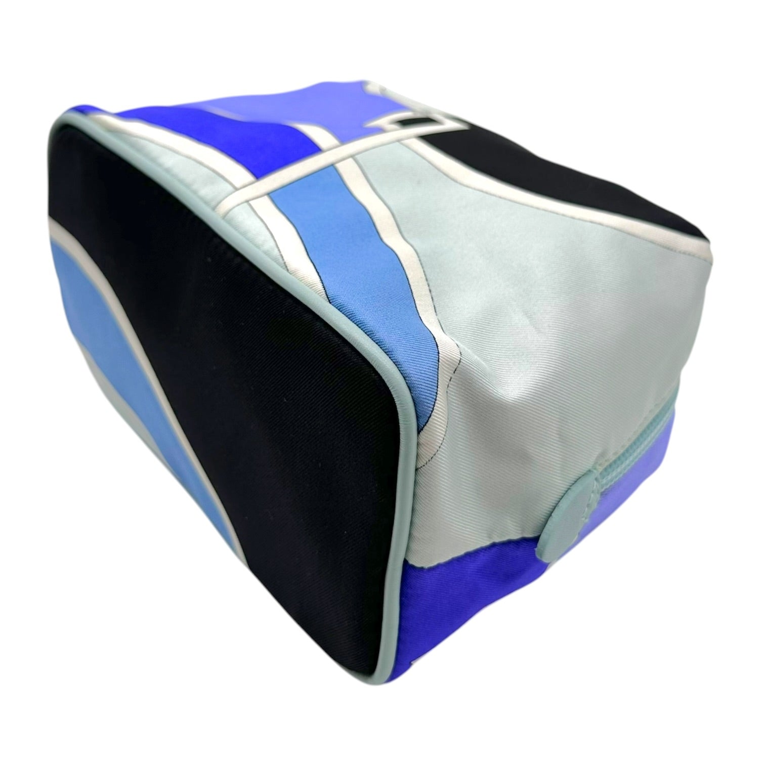 Emilio Pucci Mini Pochette Bag Blue Black Silk