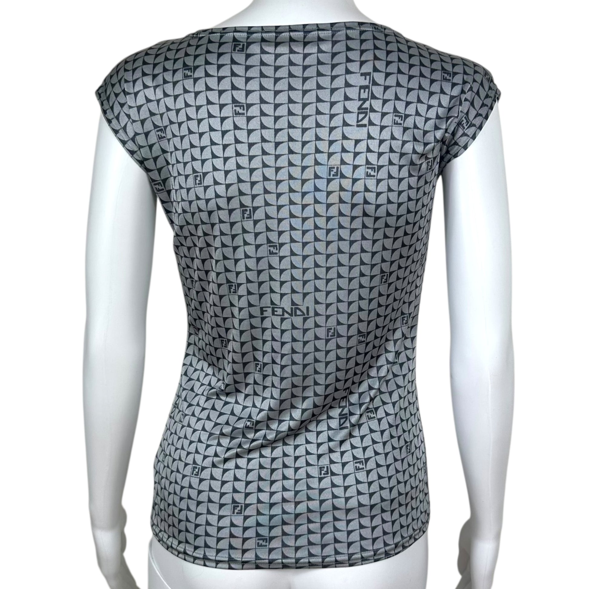 Fendi Light Gray Monogram T-Shirt - Outfit Repeater