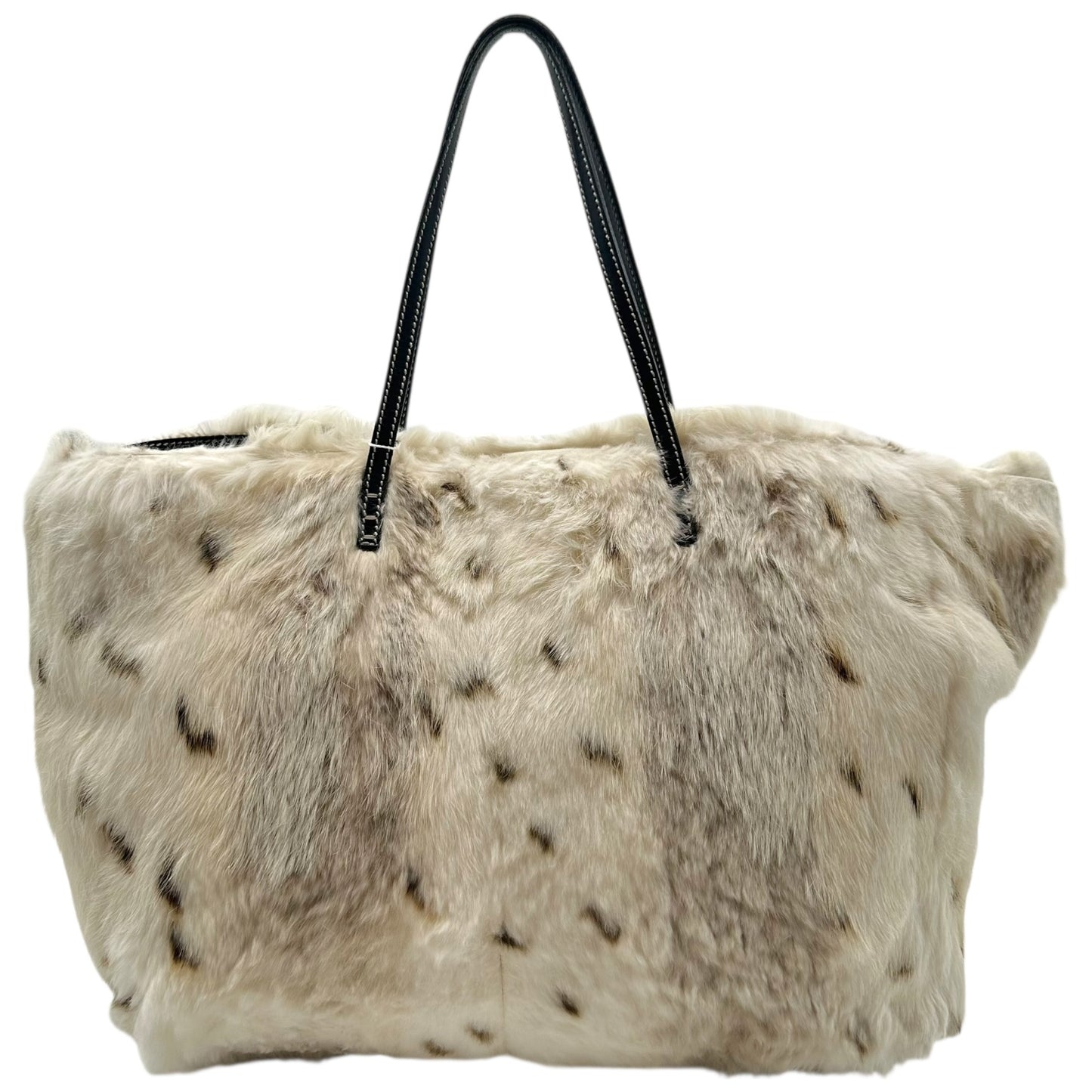 Fendi 'Lynx' Dyed Rabbit Fur Tote Bag