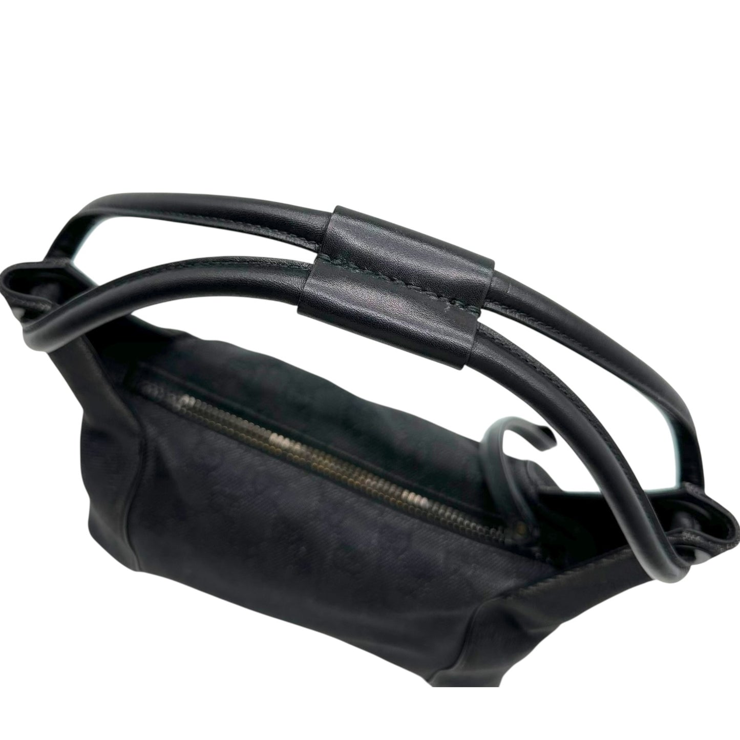 Gucci Gray Denim Monogram Mini Hobo Bag