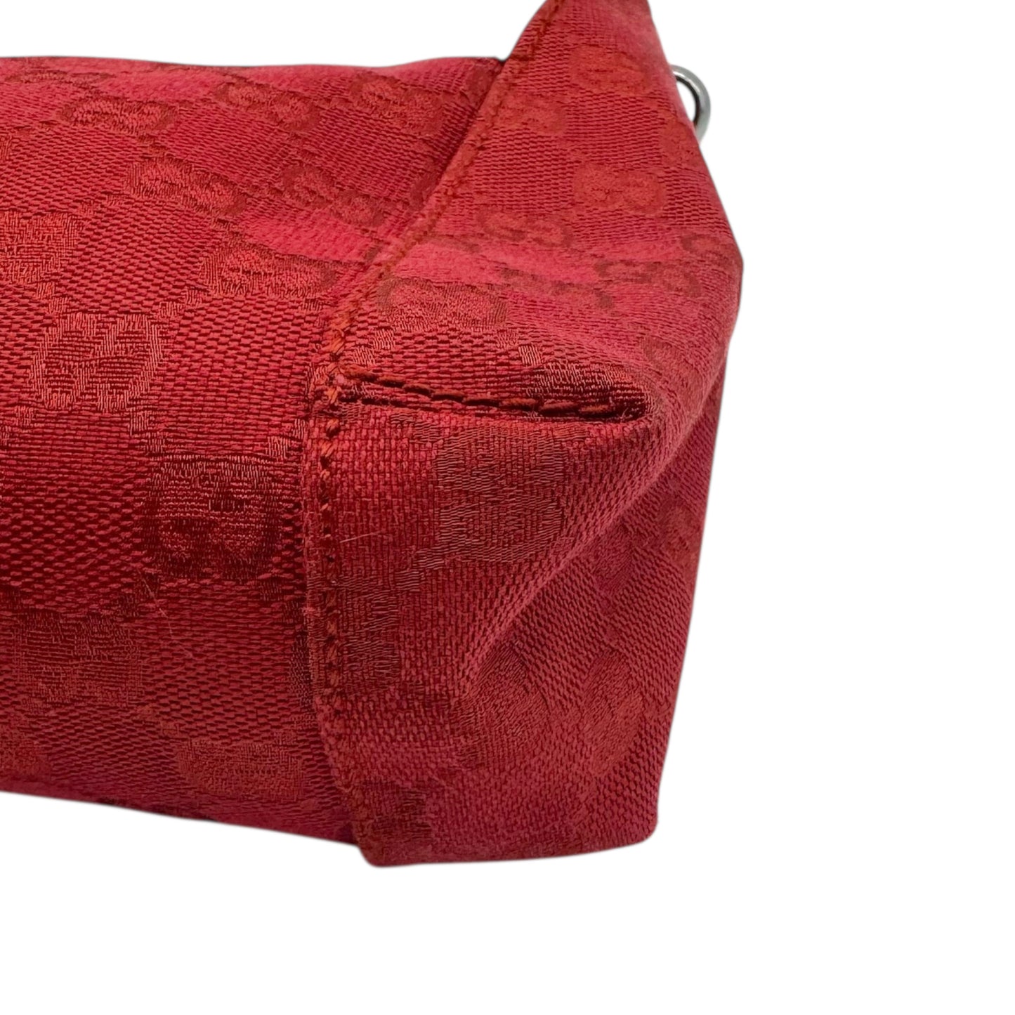 Gucci Red Canvas Monogram Mini Bag