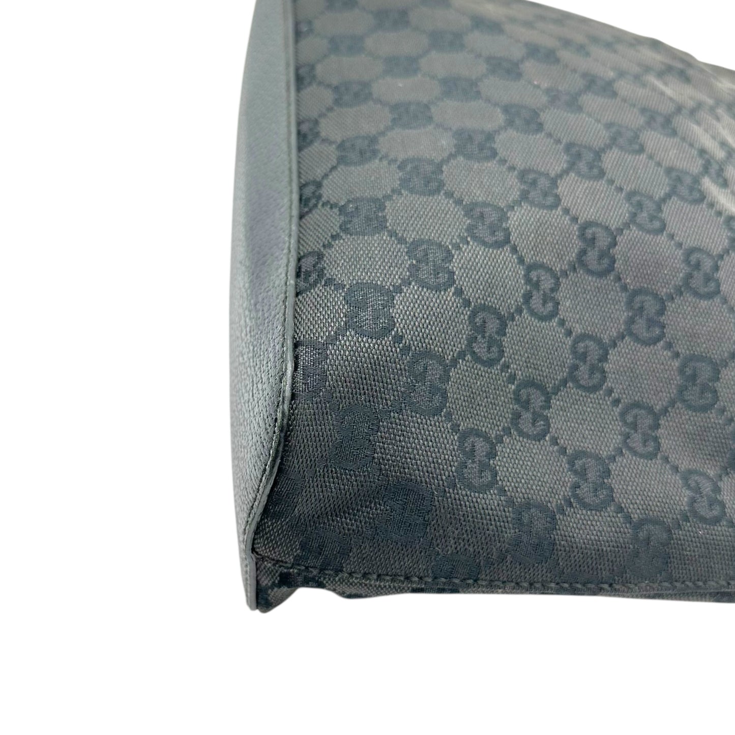 Gucci Black Monogram Canvas Shoulder Bag