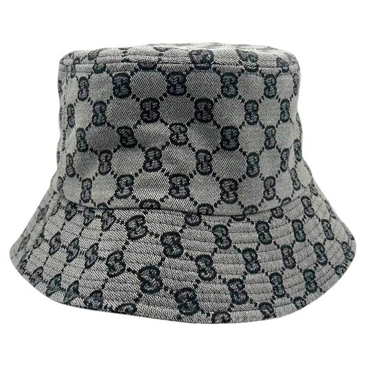 Gucci Monogram Bucket Hat Gray Black