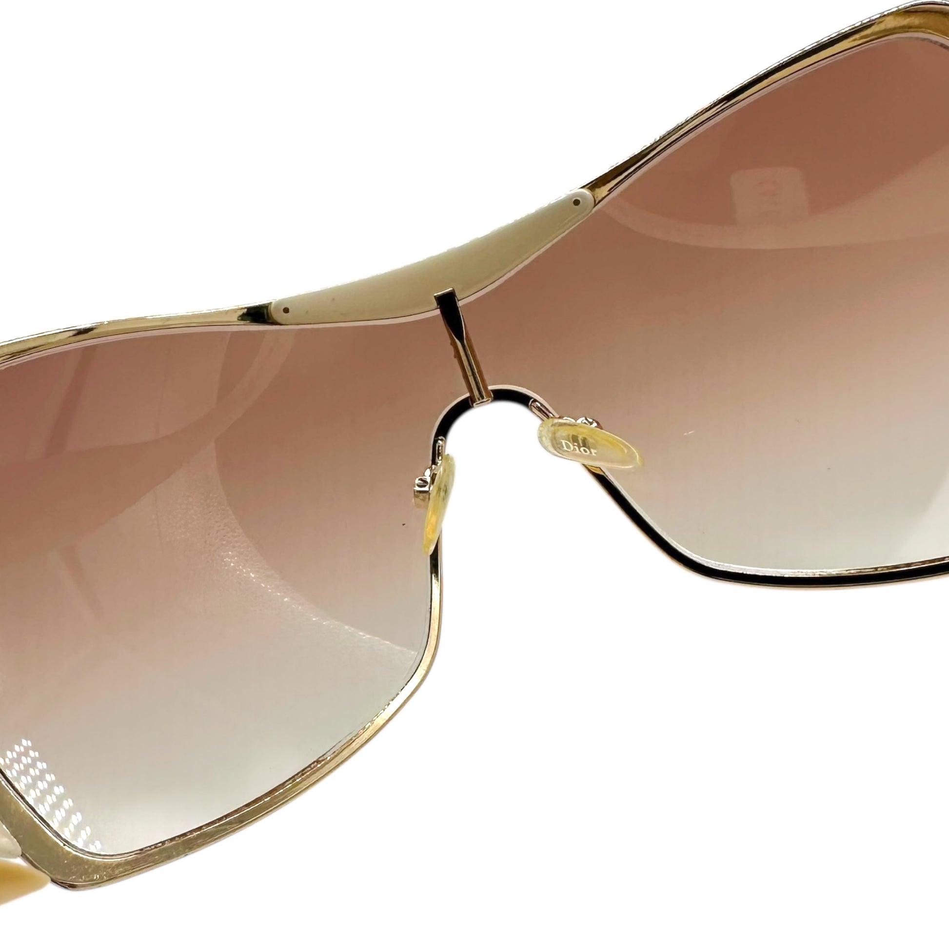 Christian Dior Gaucho White Shield Sunglasses - Outfit Repeater