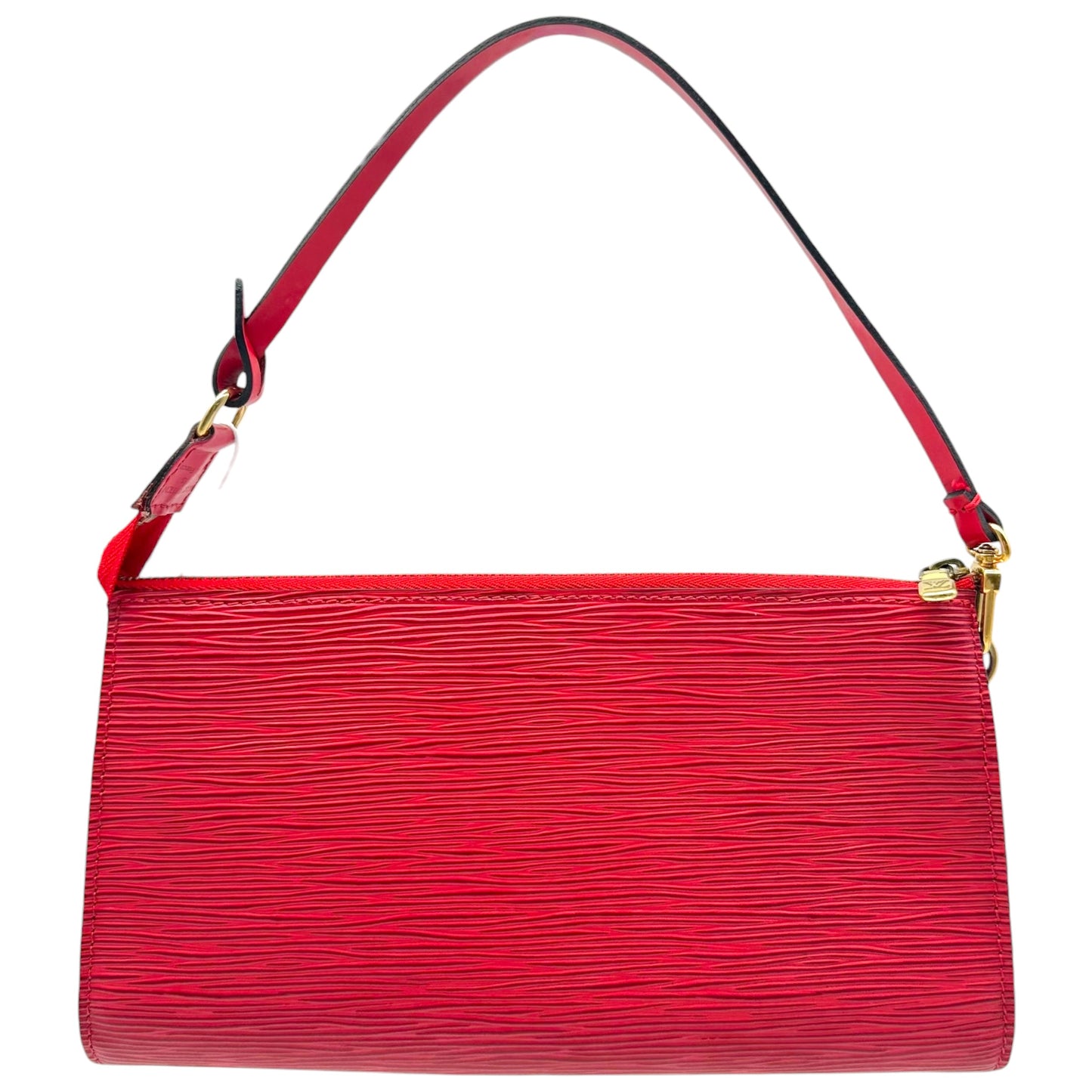 Louis Vuitton Red Epi Leather Pochette Bag