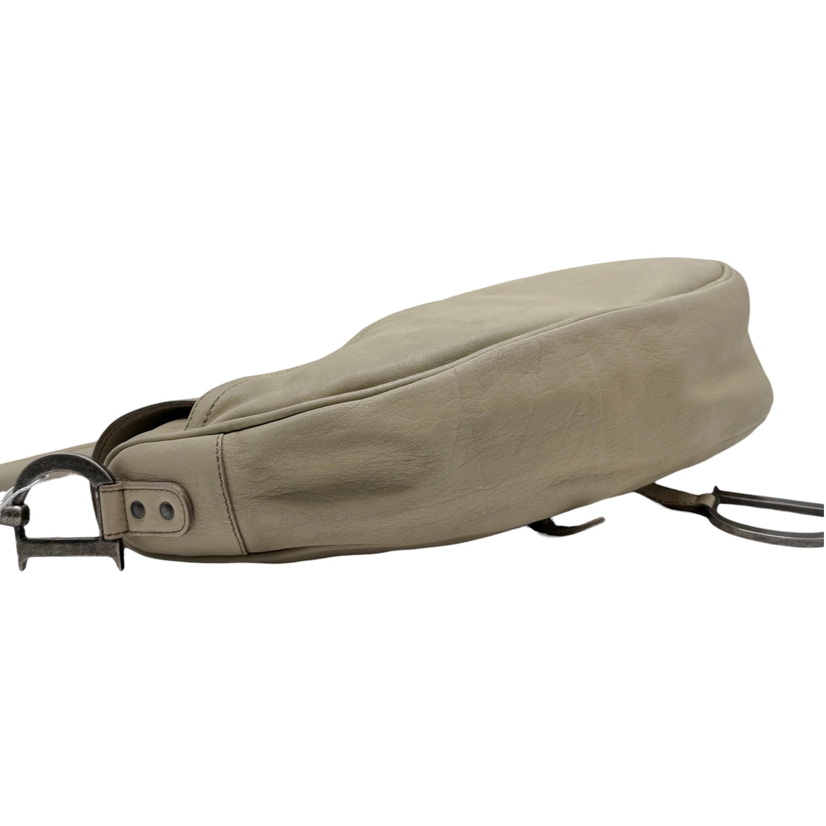 Christian Dior Gaucho Saddle Shoulder Bag Ivory Brown