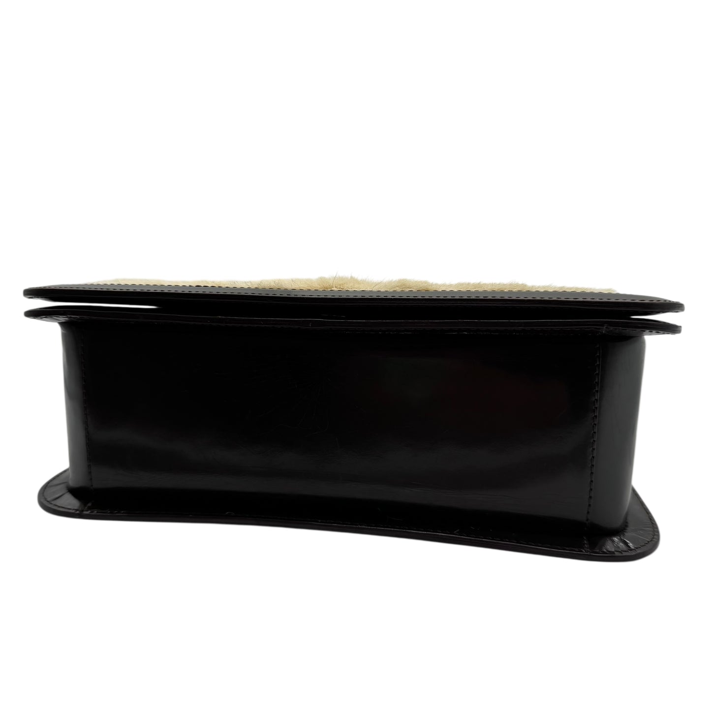 Celine Black & Ivory Ponyhair Shoulder Bag