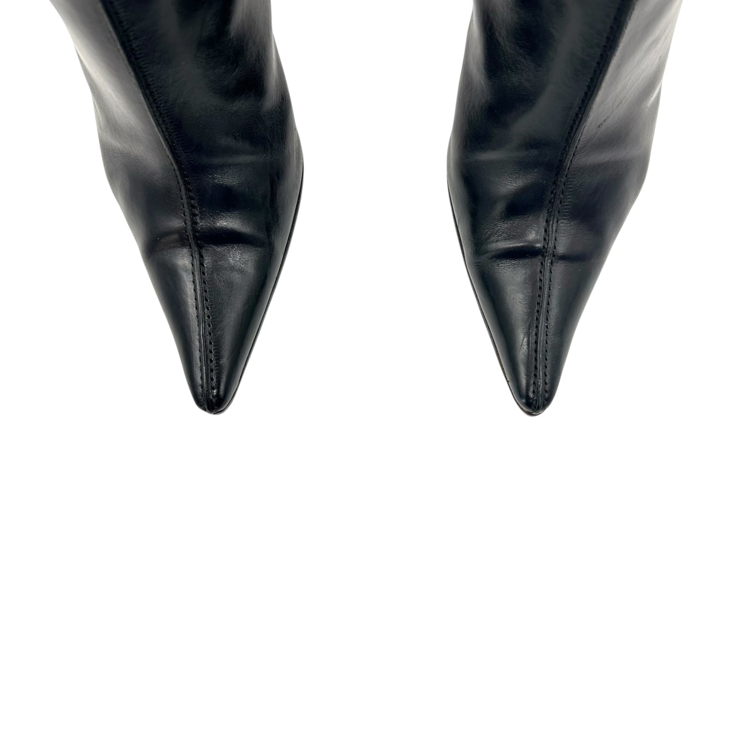 Dolce & Gabbana Tan & Black Leather Heeled Boots