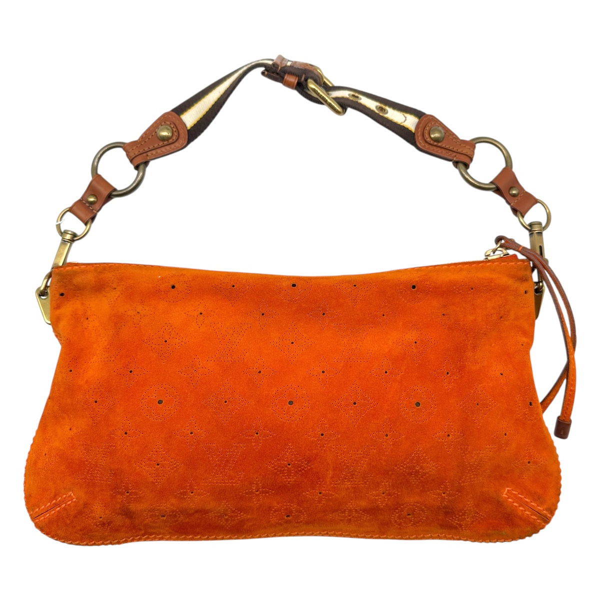 Louis Vuitton Shoulder Bag Burnt Orange Suede Perforated