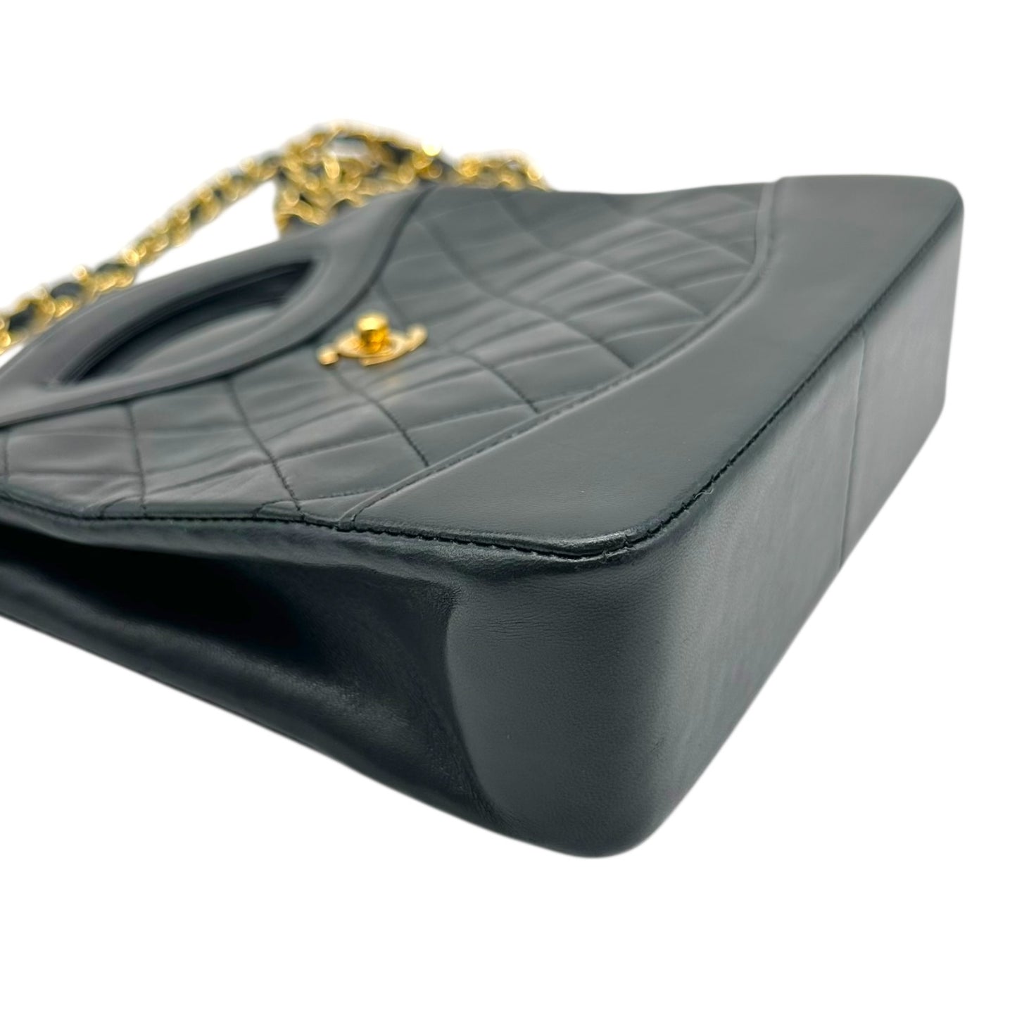 Chanel Black & Gold Mini 31 2-Way Top Handle Bag 1989-91