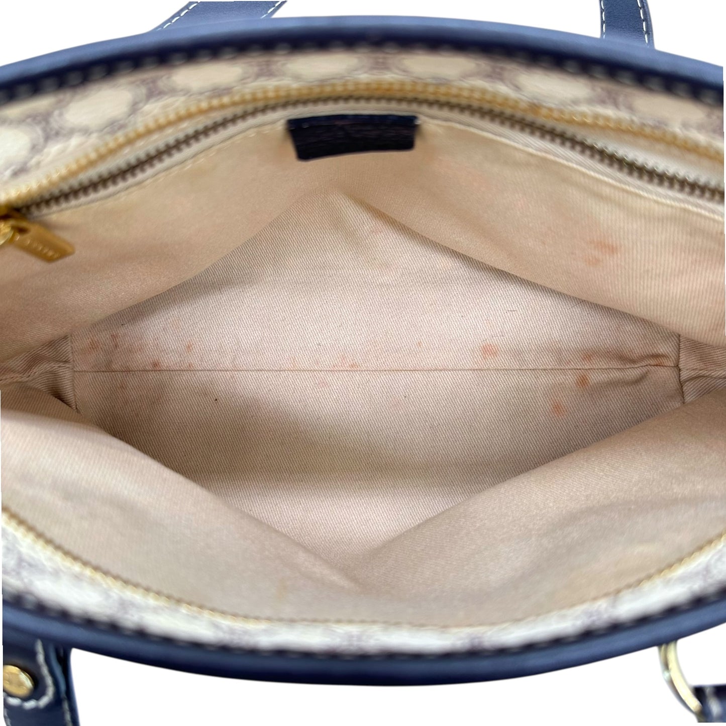 Celine White Triomphe Monogram Mini Tote Bag - Outfit Repeater