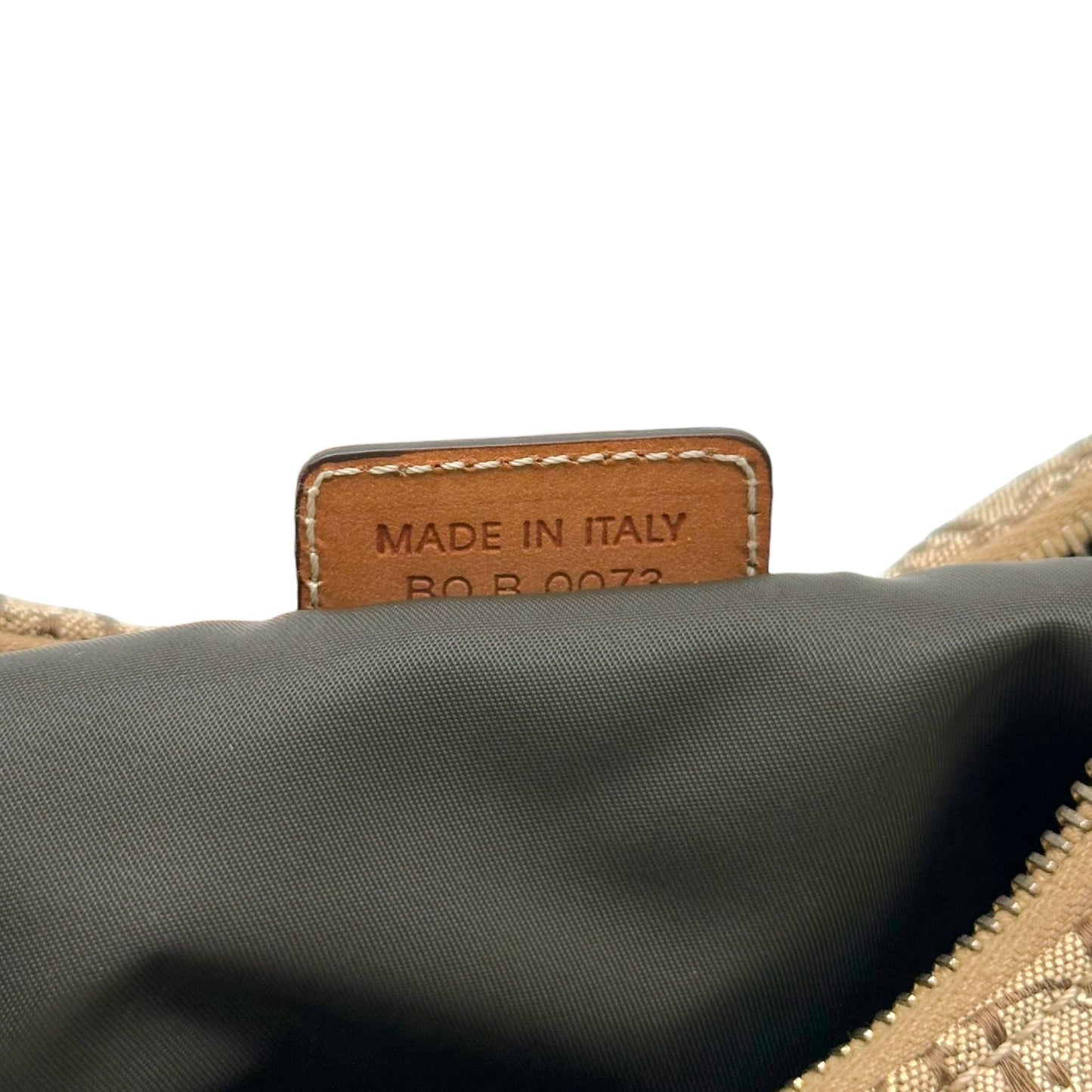 Christian Dior Tan Trotter Monogram Crescent Hobo Bag