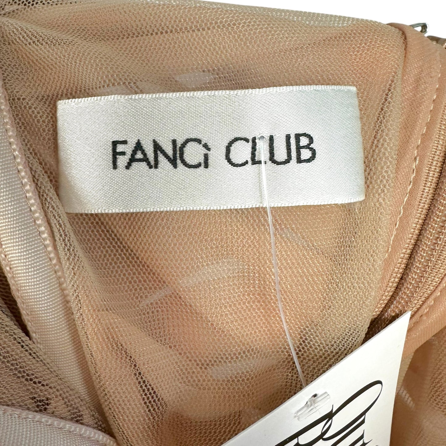 Fanci Club Beige Peachline Draped Floral Halterneck Mini Dress