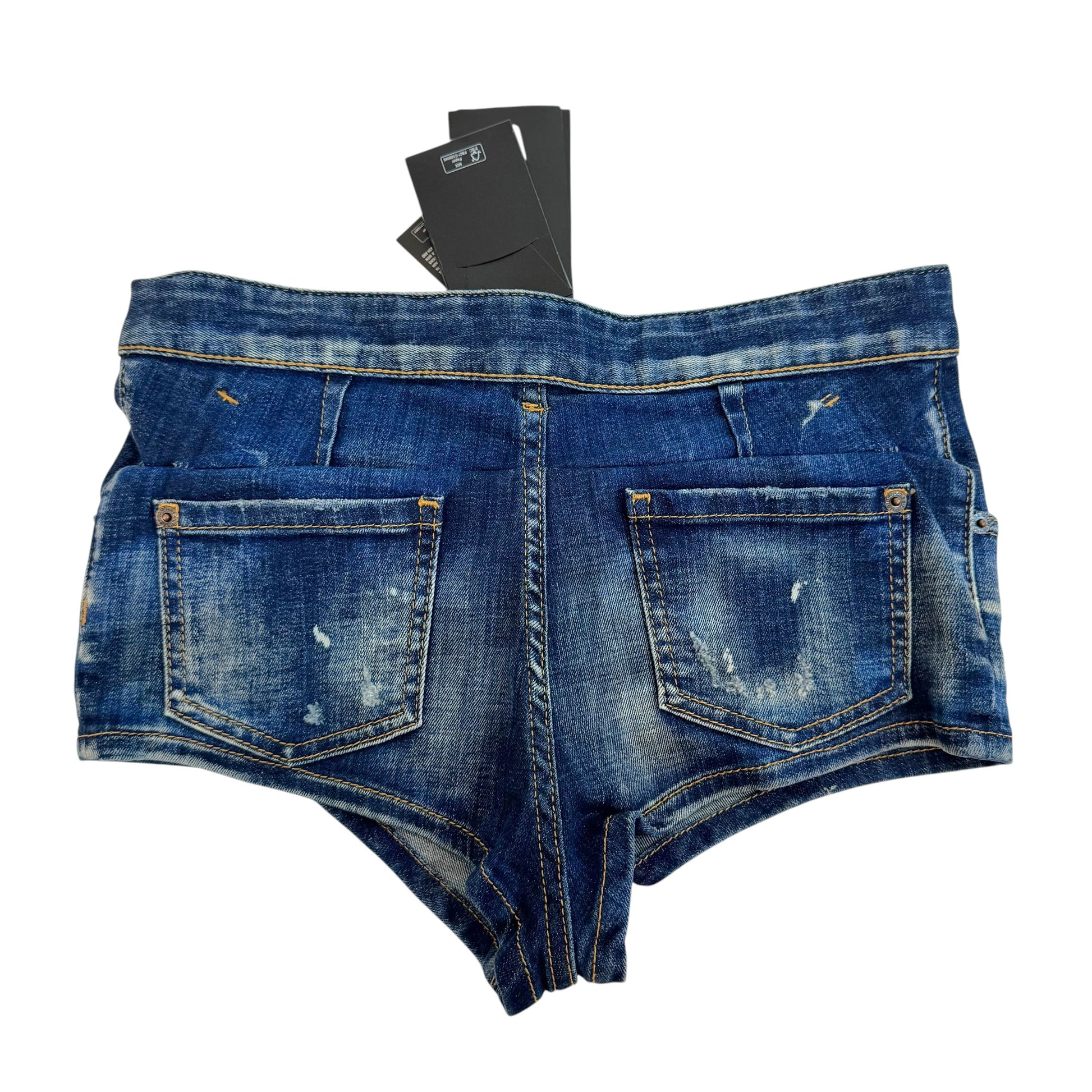 Dsquared2 Micro Mini Denim Shorts Dark Blue XS