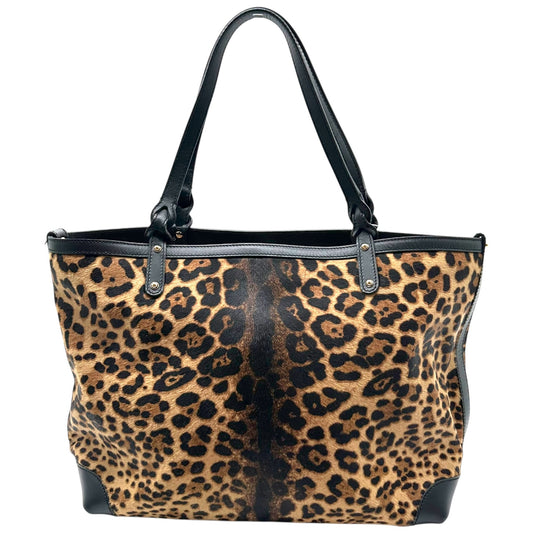 Gucci Leopard Print Ponyhair Tote Bag