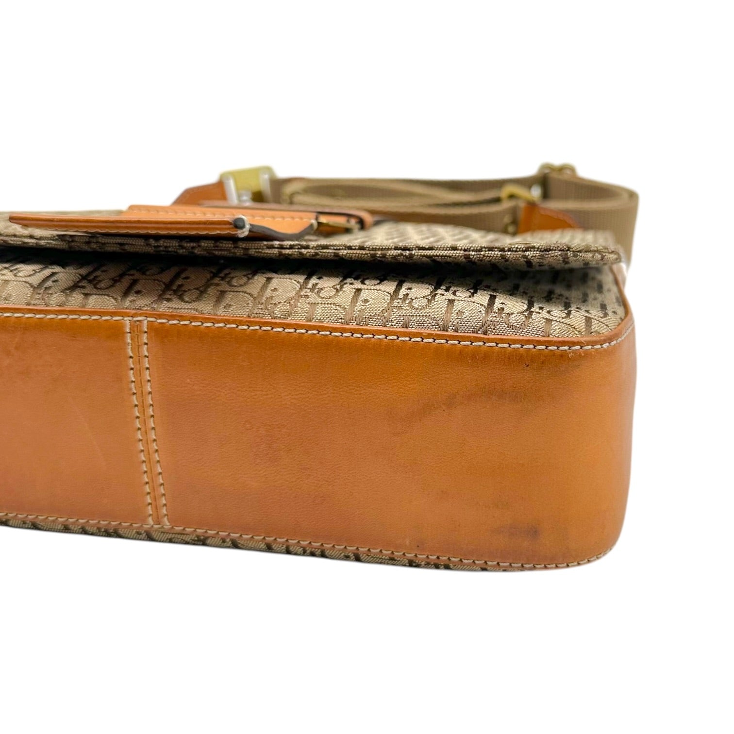 Christian Dior Crossbody Bag Tan Trotter Monogram