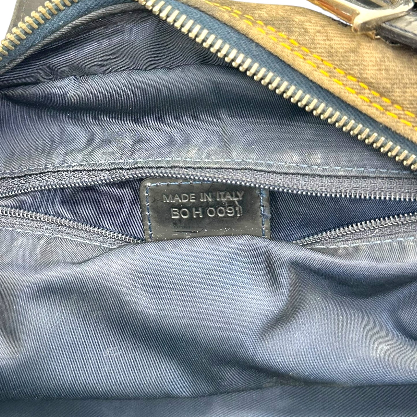 Christian Dior Miss Diorella Denim Printed Double Saddle Bowler Bag