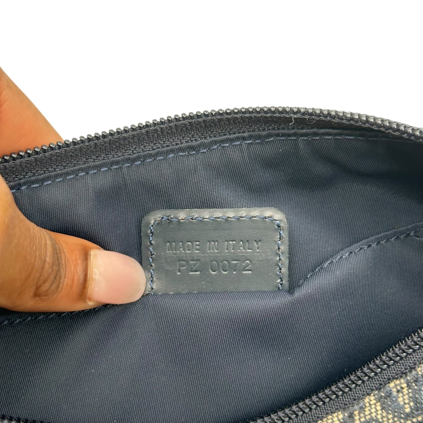 Christian Dior Navy Blue Monogram Trotter Shoulder Pochette Bag