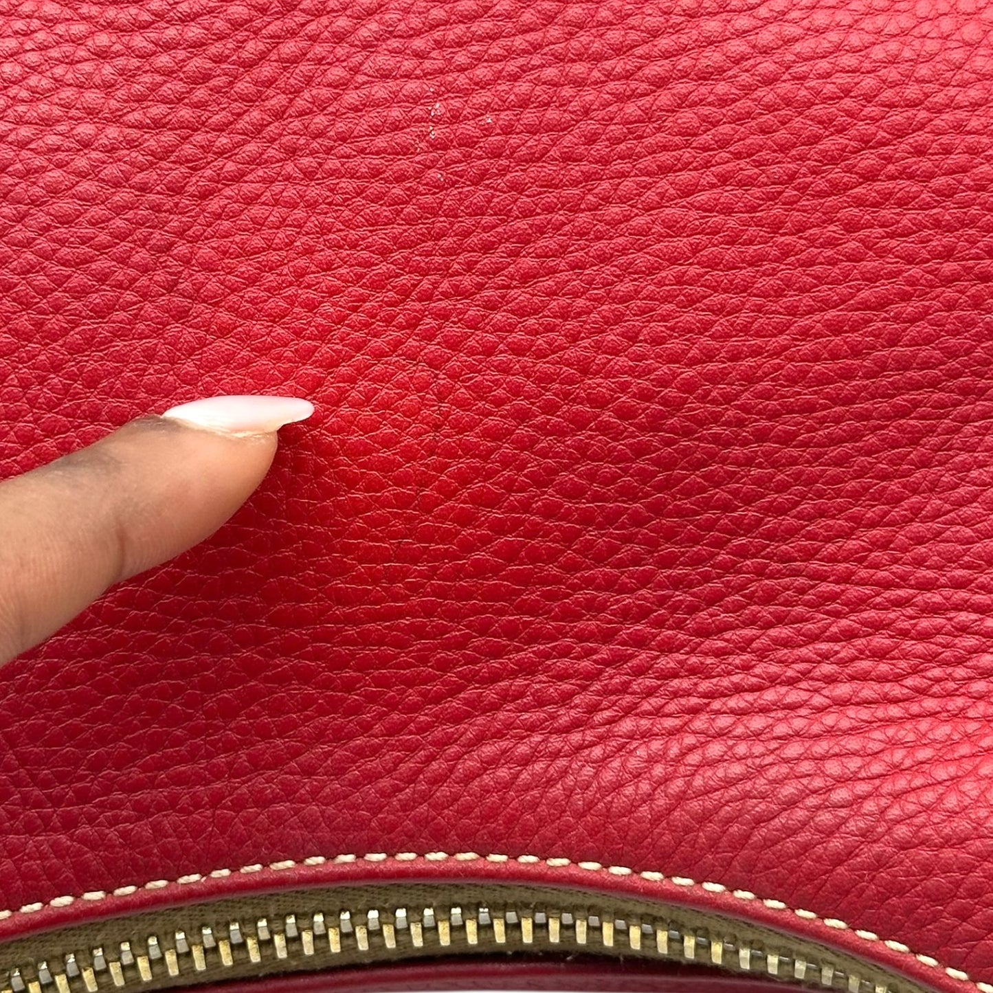 Prada Red Leather Crescent Hobo Shoulder Bag