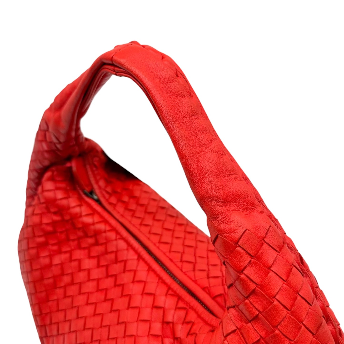 Bottega Veneta Orange Intrecciato Woven Hobo Bag