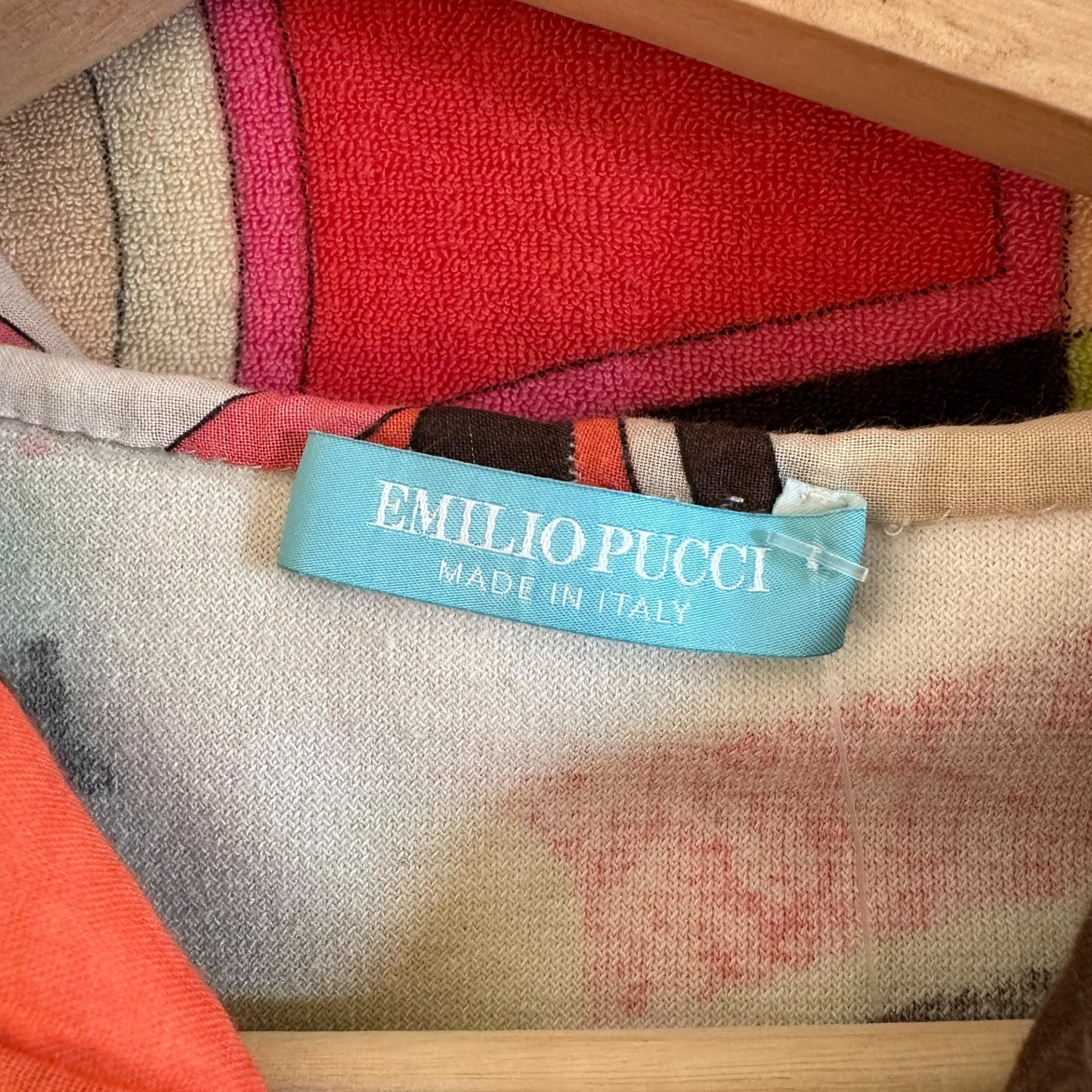 Emilio Pucci Pink & Brown Printed Terrycloth Hoodie