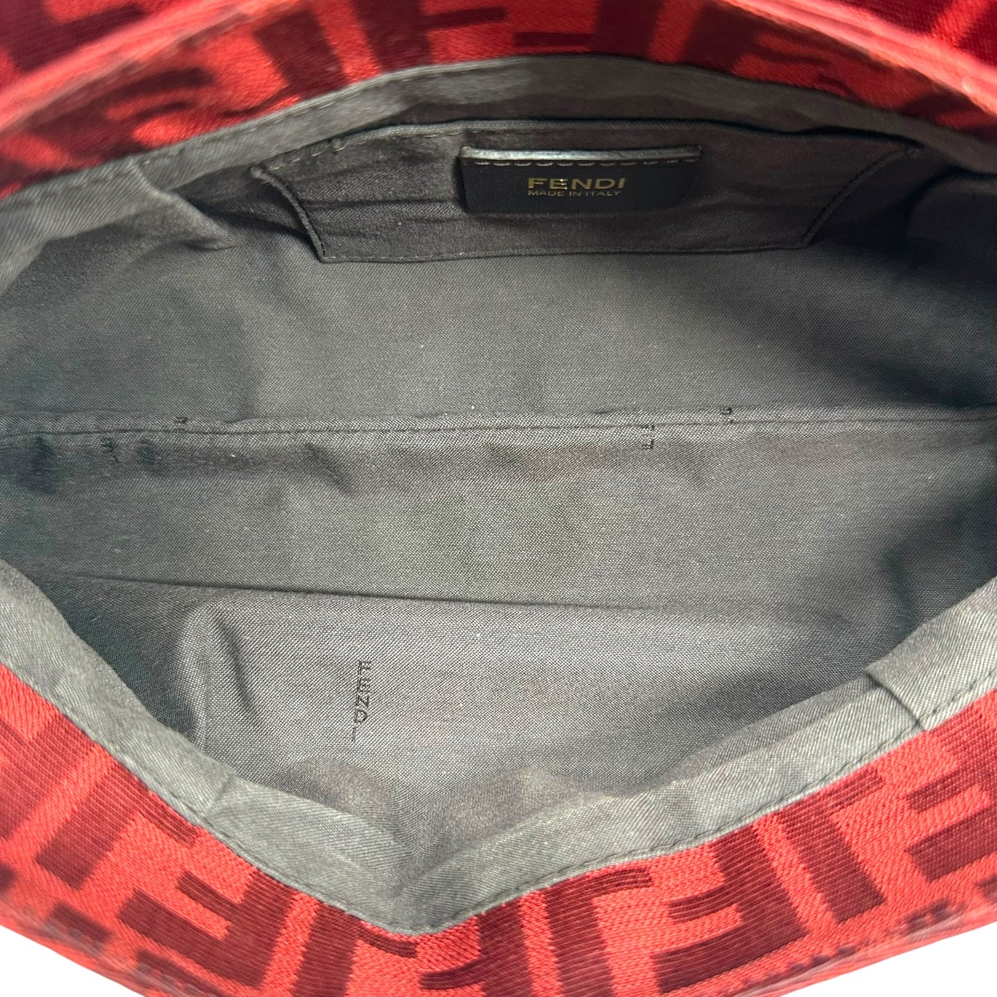 Fendi Red Zucca Monogram Small Chef Bag