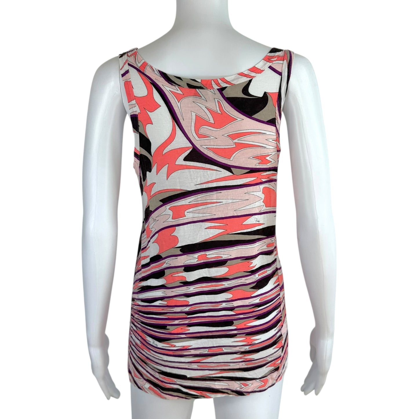 Emilio Pucci Coral Purple Printed Tank Top