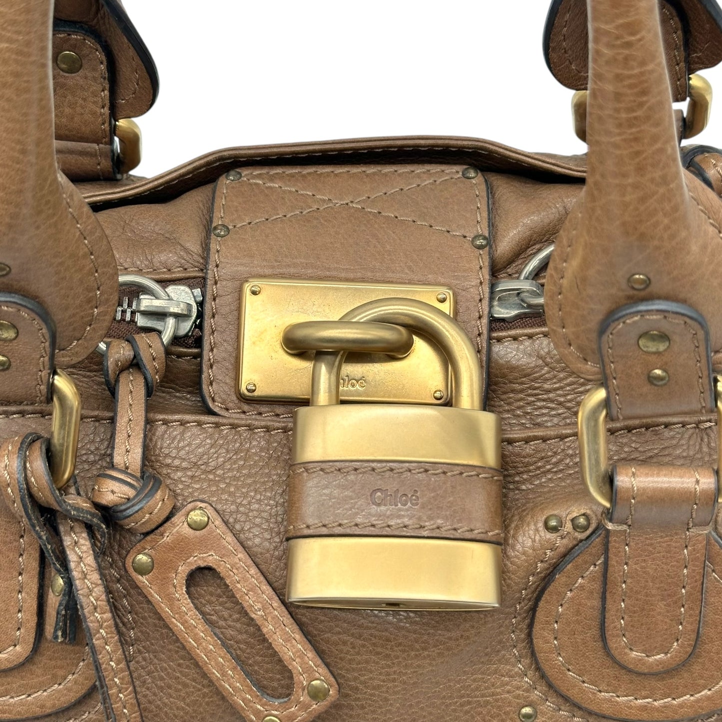 Chloe Brown & Gold Paddington Shoulder Bag