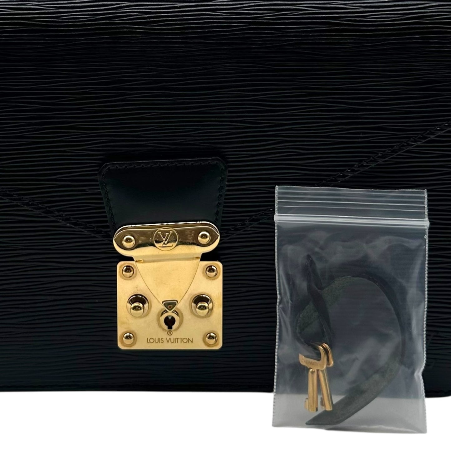 Louis Vuitton Black Epi Concorde Top Handle Bag