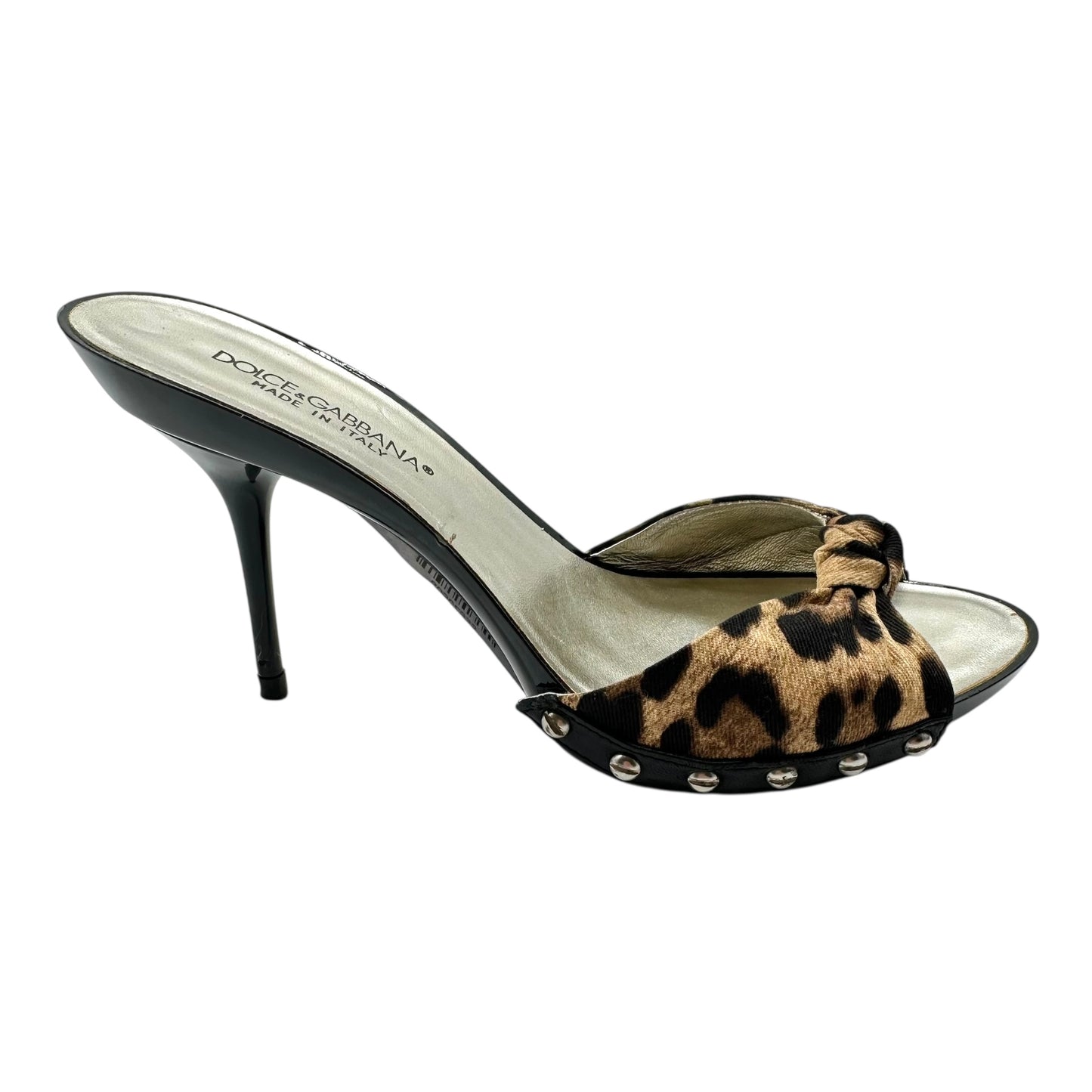 Dolce & Gabbana Leopard Print Mule Heels