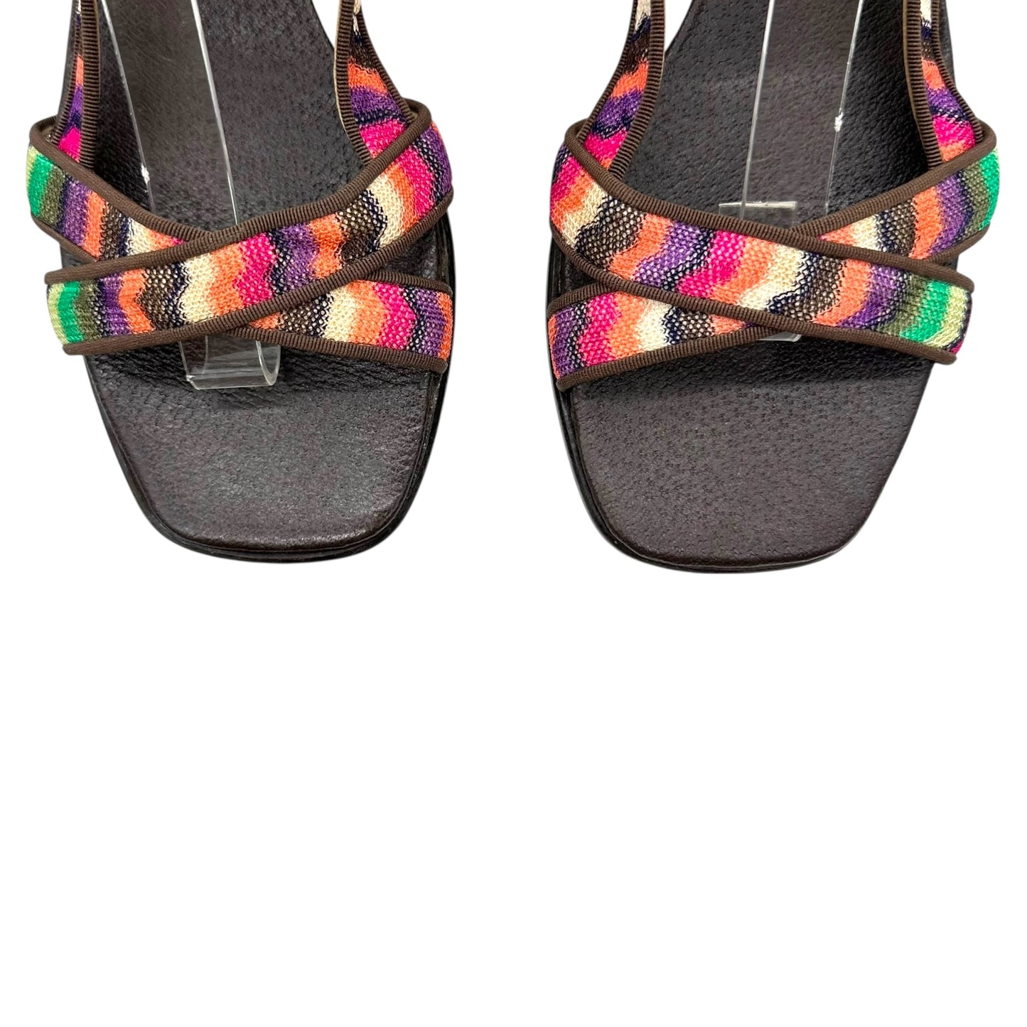 Missoni Multicolor Knit Wrap Sandals