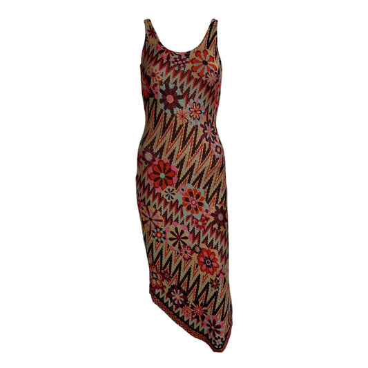 Missoni Knit Maxi Dress Multicolor Floral Chevron XS