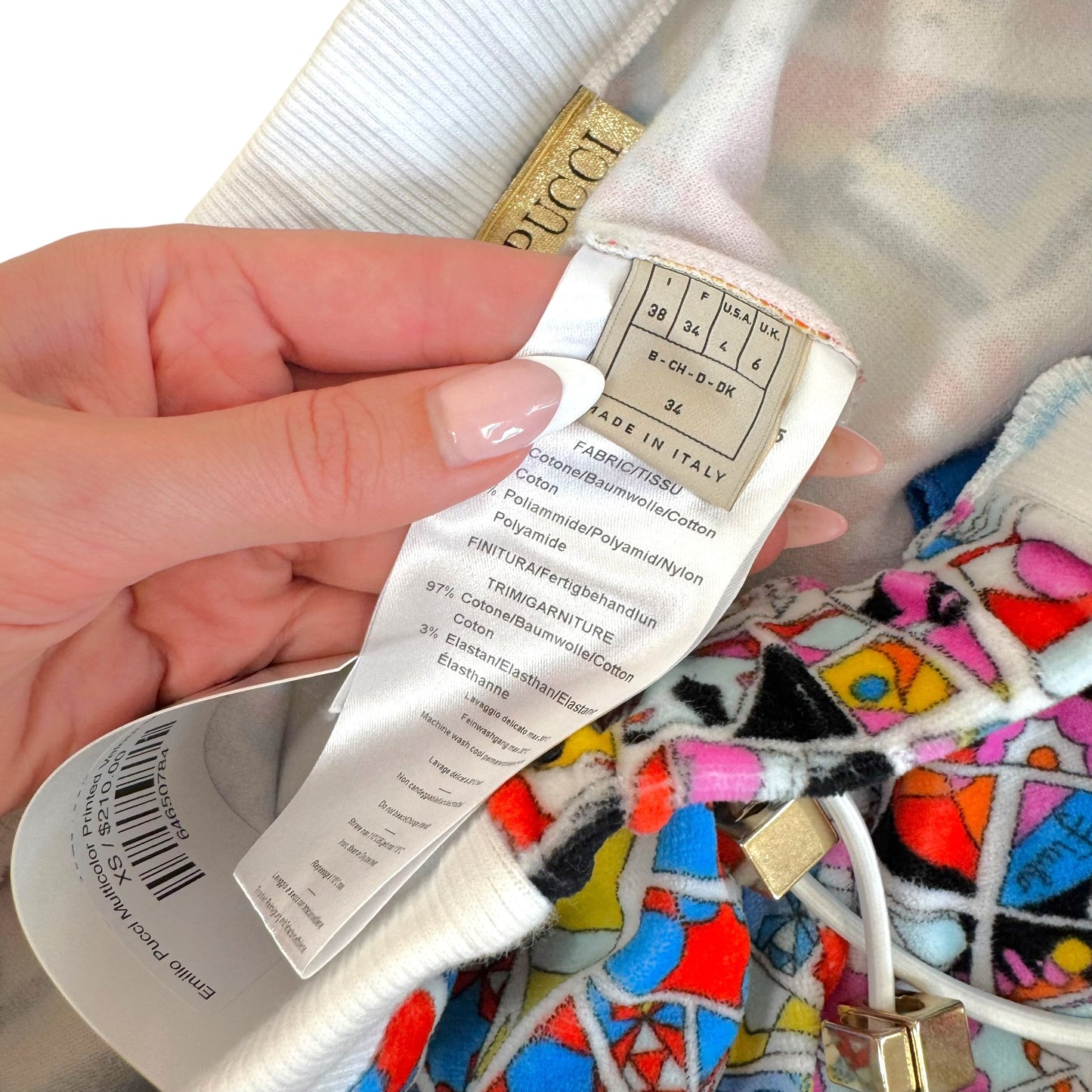 Emilio Pucci Multicolor Printed Velour Mini Shorts