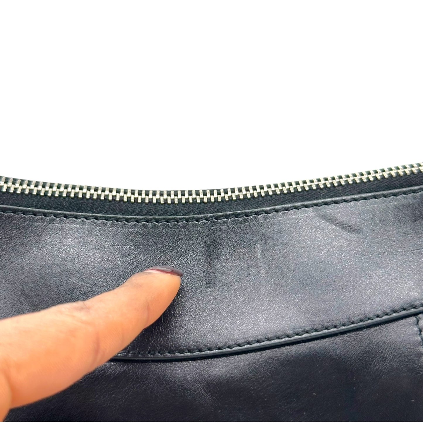 Dolce & Gabbana Black Leather Buckle & Rivet Embellished Shoulder Bag