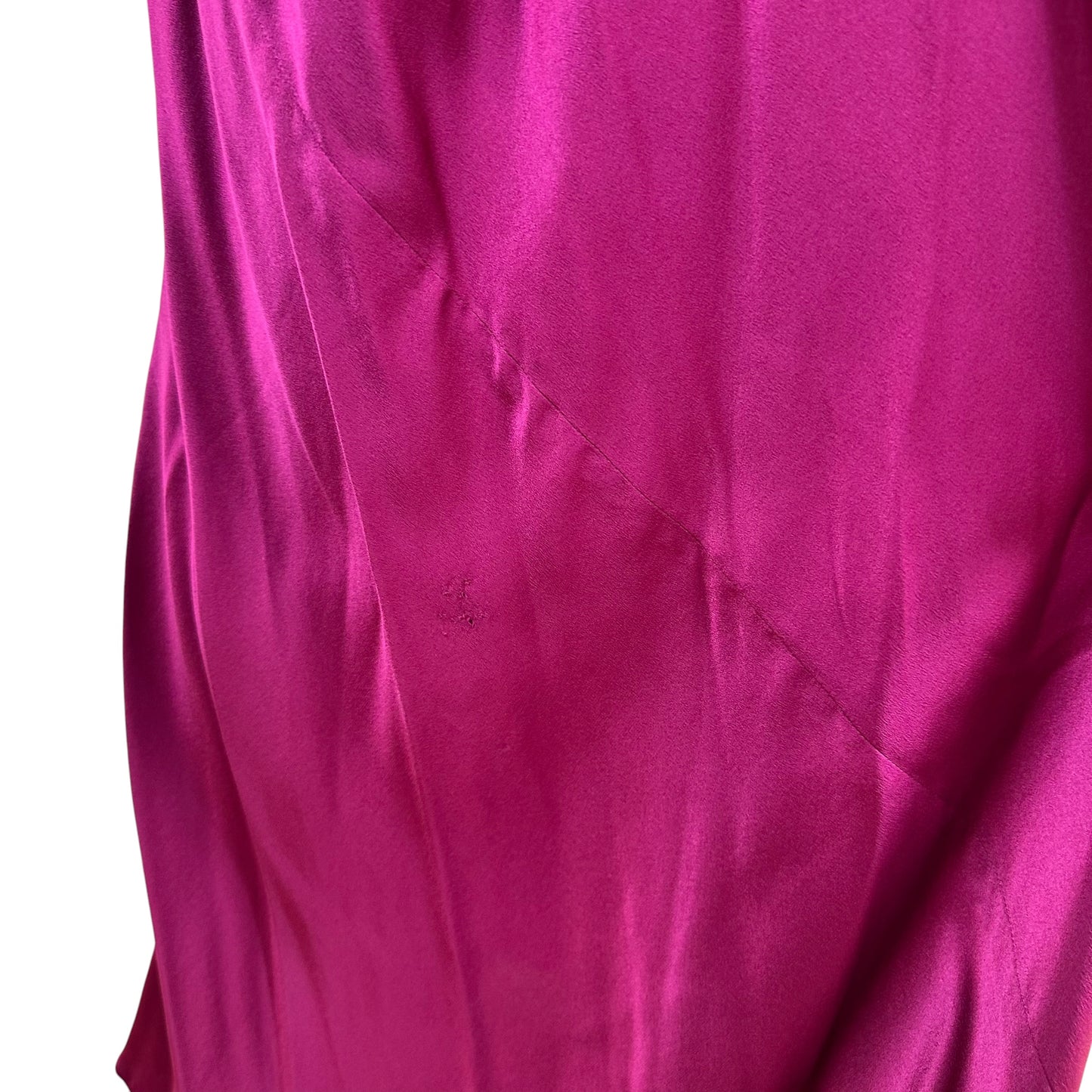 Alberta Ferretti Fuchsia Pink Draped Silk Maxi Gown