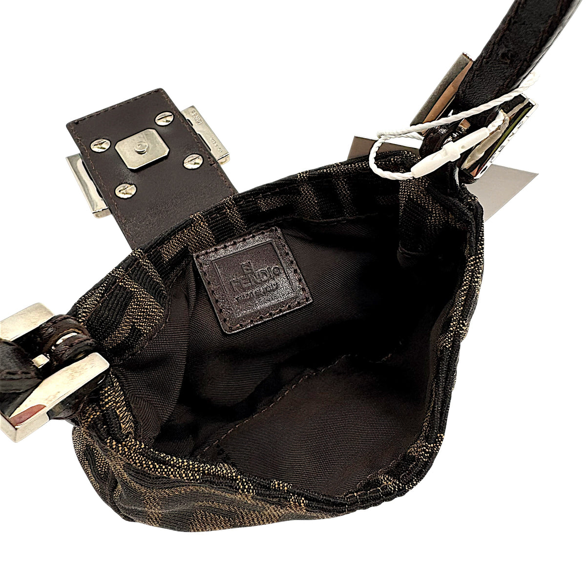 Fendi Micro Croissant Handbag Brown Zucca Monogram