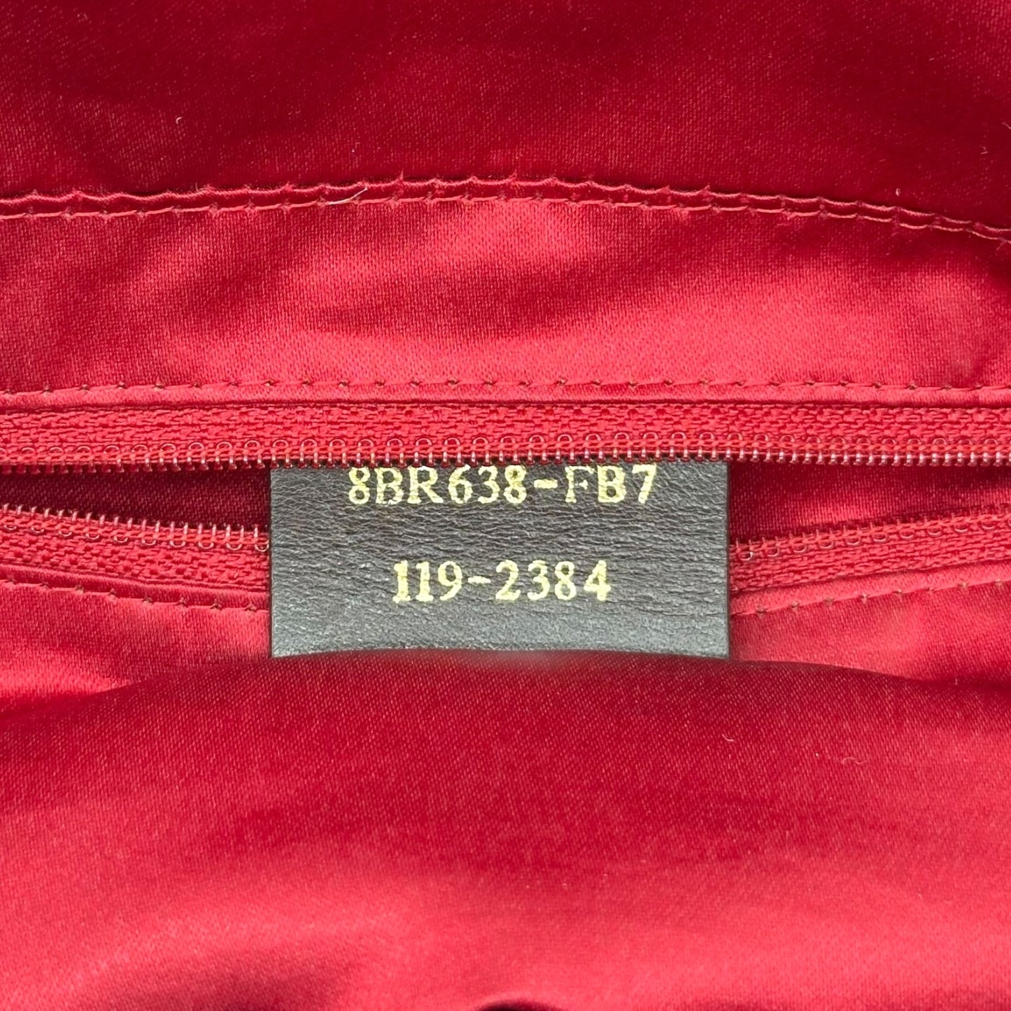 Fendi Red Nubuck & Burl Wood Big Mama Baguette Bag - Outfit Repeater