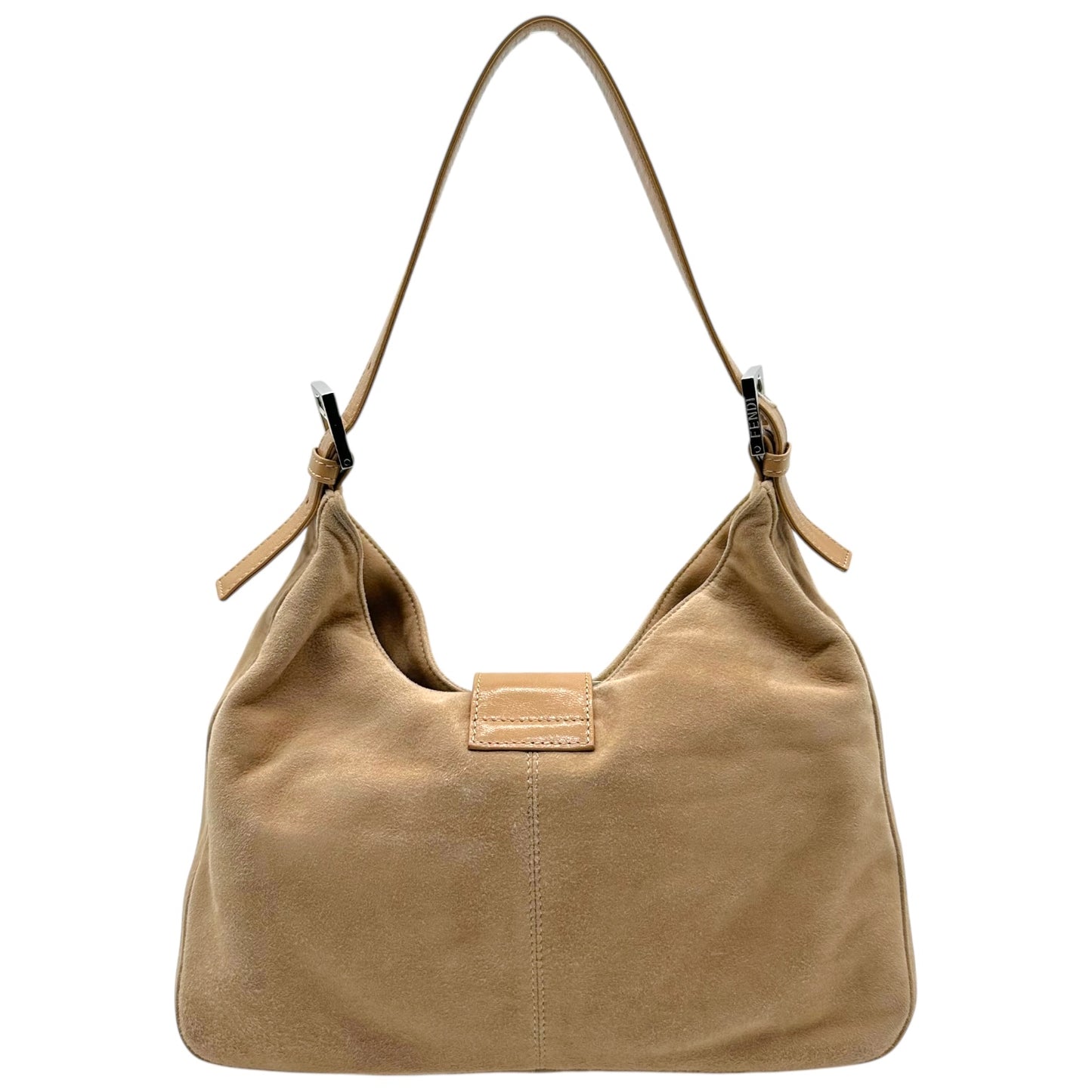 Fendi Tan Suede Shoulder Baguette Bag - Outfit Repeater