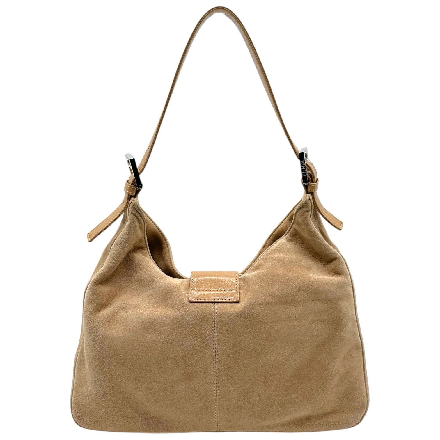 Fendi Tan Suede Shoulder Baguette Bag - Outfit Repeater