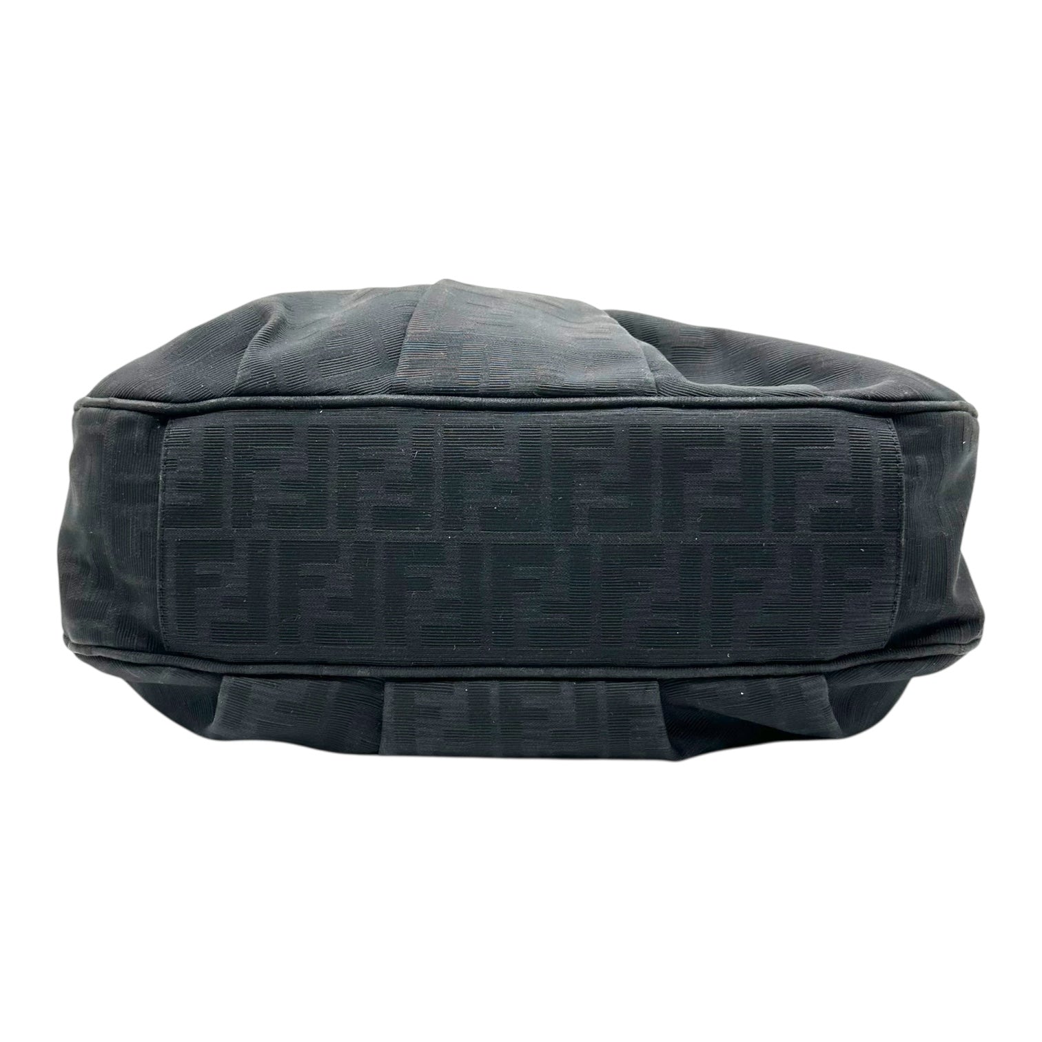 Fendi Black Zucca Monogram Hobo Bag