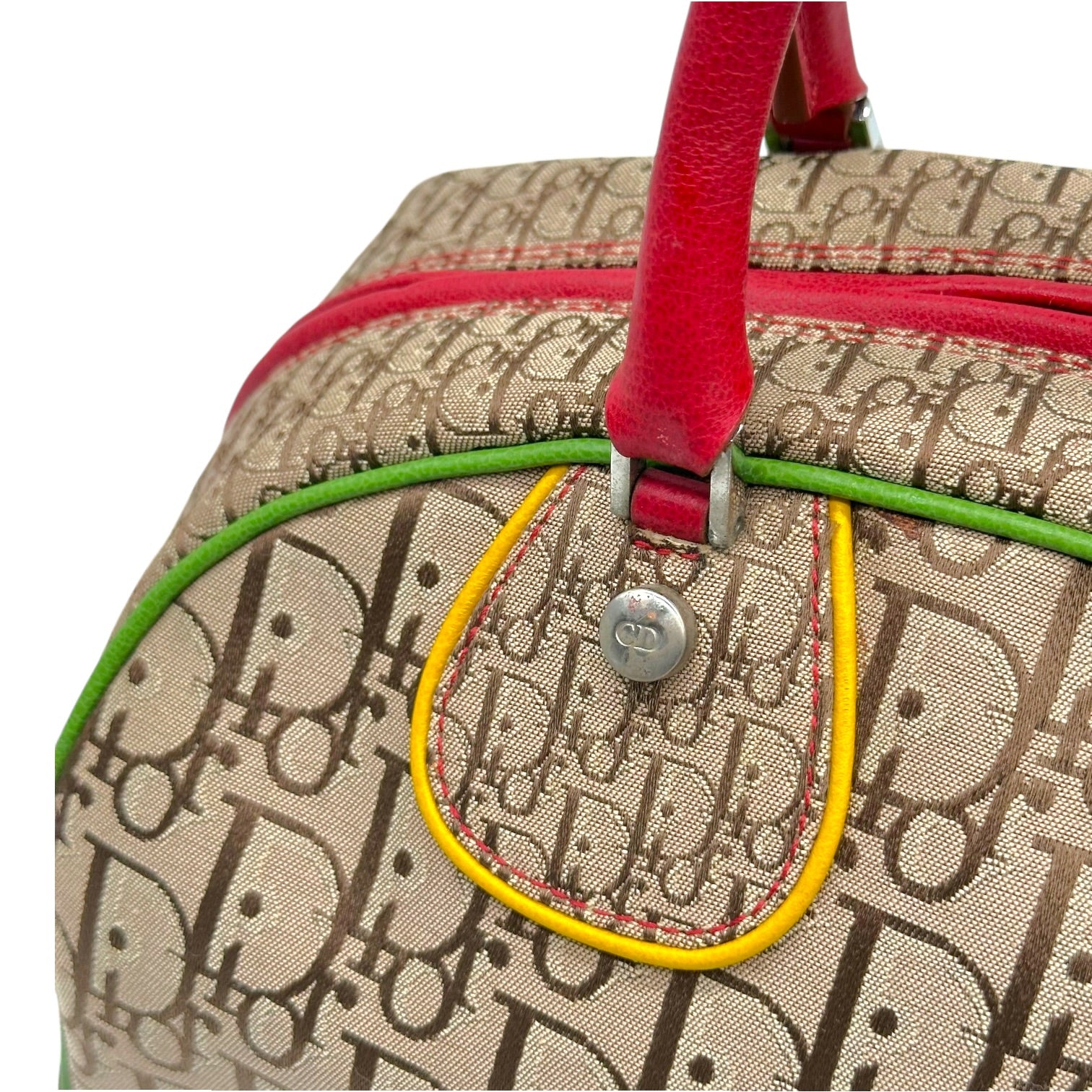 Christian Dior Bowler Bag Beige Trotter Monogram