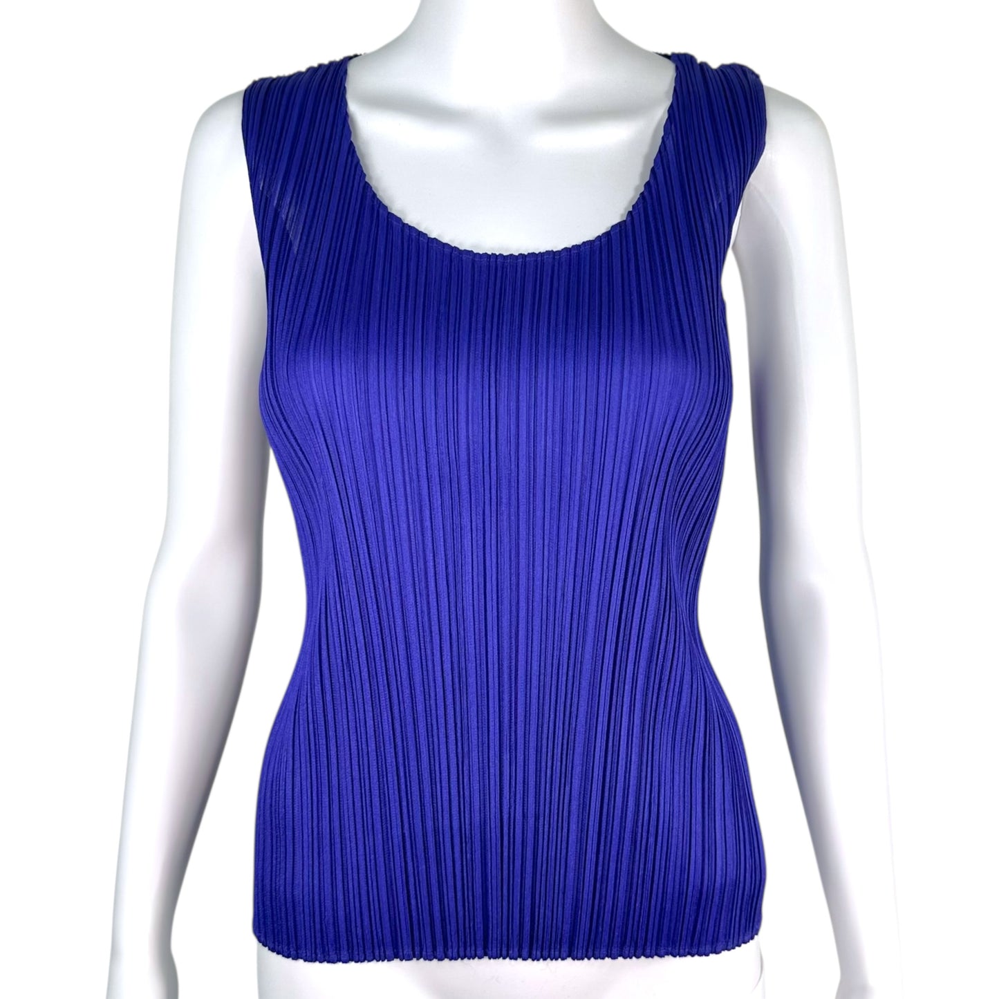 Issey Miyake Pleats Please Purple Pleated Tank Top