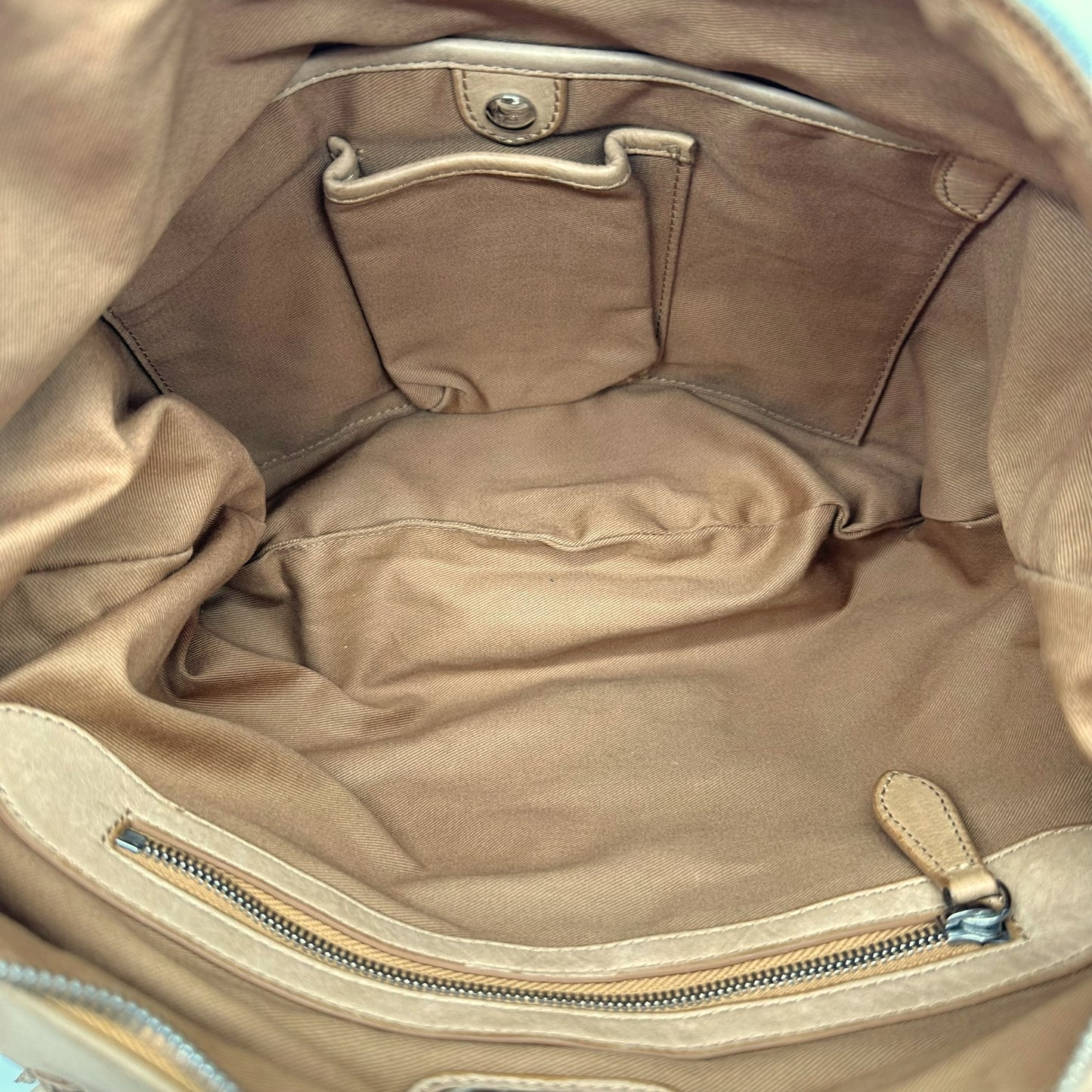 Ralph Lauren Tan Fringe Hobo Bag